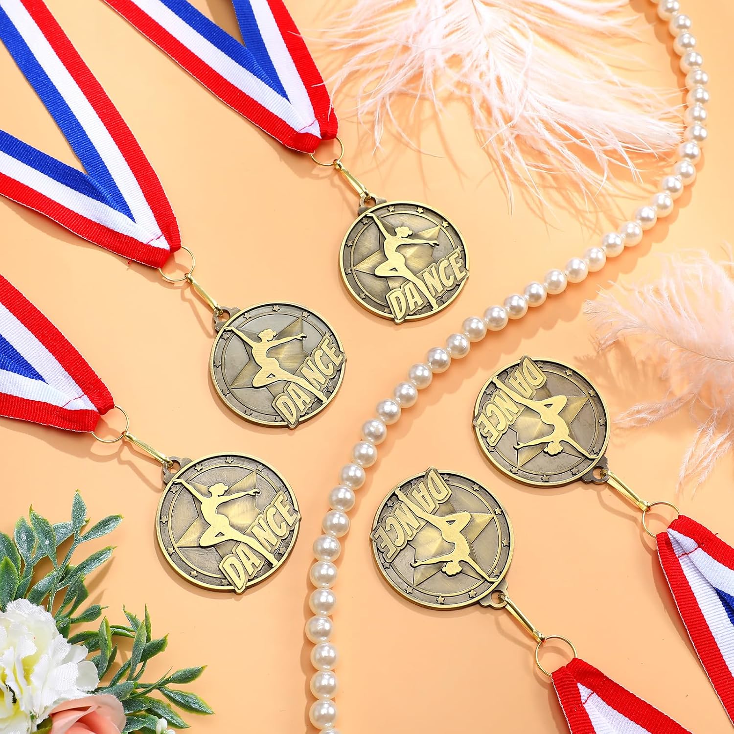 Quelay 20 Pcs 2'' Awards Medals with Neck Ribbons Winner Gold Medals Bulk Metal Trophy Award Prize Gift for Competitions School Education Tournaments Party Favor