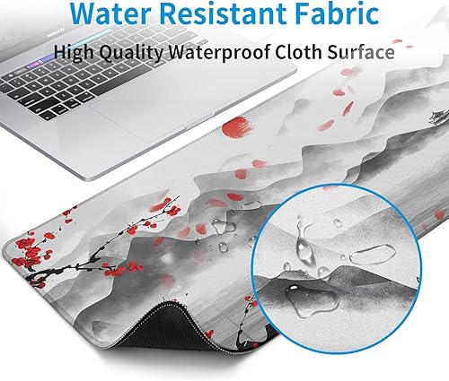 Miniatura 4 de Alfombrilla de ratón grande para gaming con diseño de flor de cerezo japonés Sakura, alfombrilla de escritorio grande, mousepad grande, deskmat,