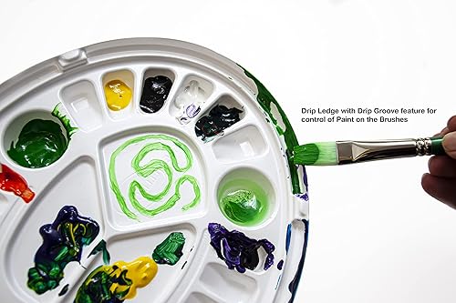 Miniatura 4 de rPALETTE by Green Ellipse - Paquete de 3  Respetuoso con el medio ambiente hecho de plástico reciclado  Paleta de pintura  Paleta de arte con