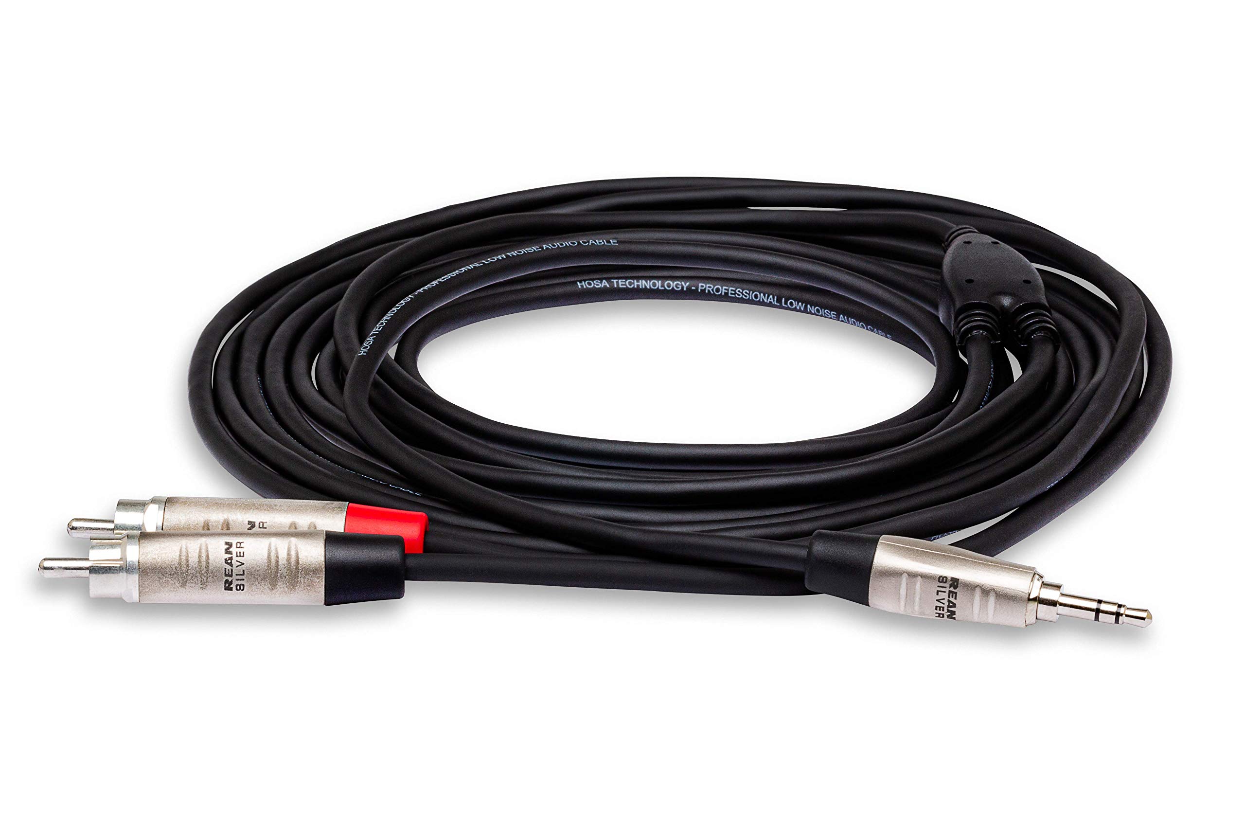 Hosa HMR-010Y 3.5 mm TRS to Dual RCA Pro Stereo Breakout Cable, 10 Feet
