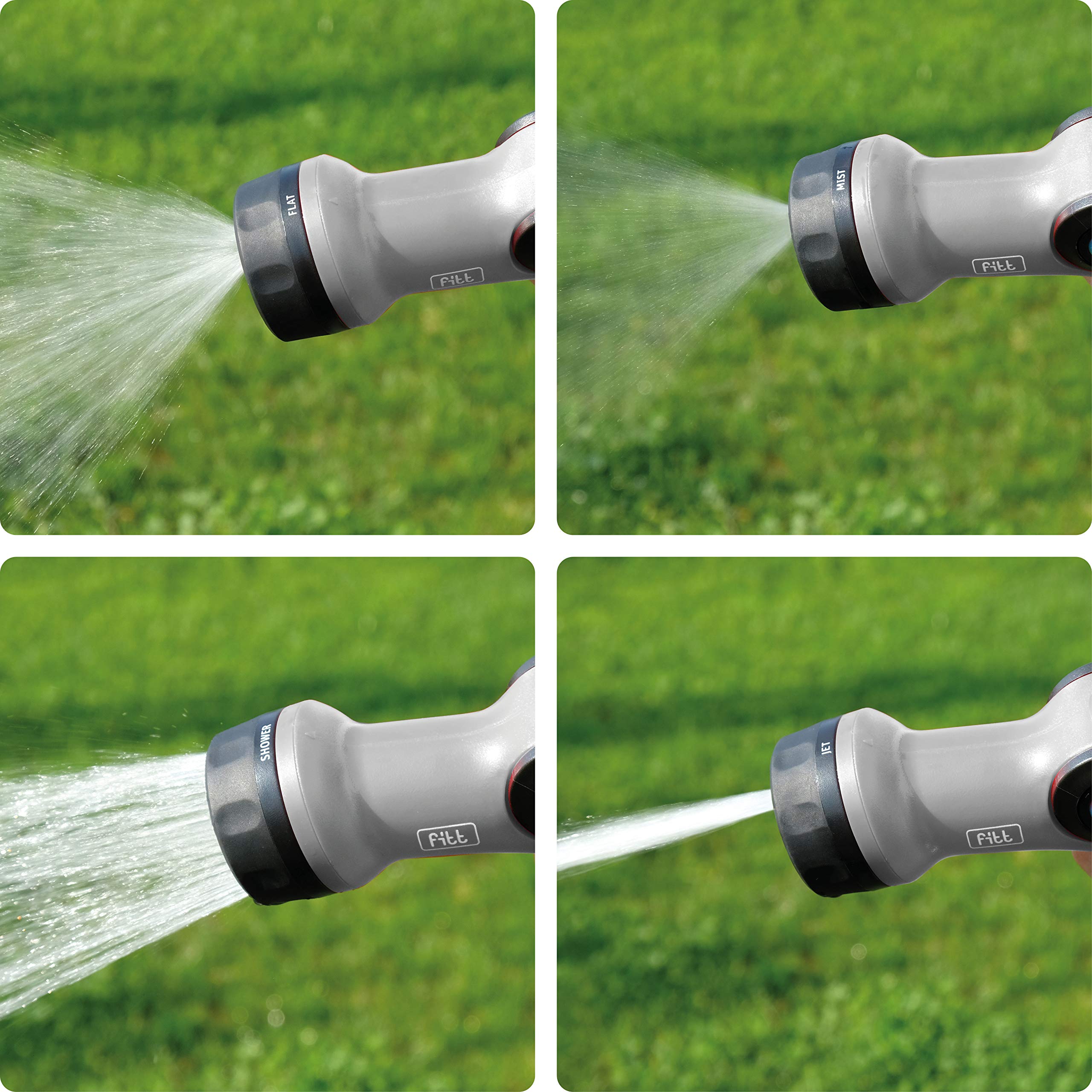 FITT NTS MASTERPLUS 5/8" (15mm) 20m - Manguera para Riego de Jardín Robusta para Uso Intensivo Profesional con Pistola Multichorro y Racores