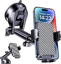 Car Phone Holder, [Super Suction Power], Universal Car Phone Holder Suction Cup for Dashboard and Windscreen, Mobile Phone Holder for Smartphone 4-7 in