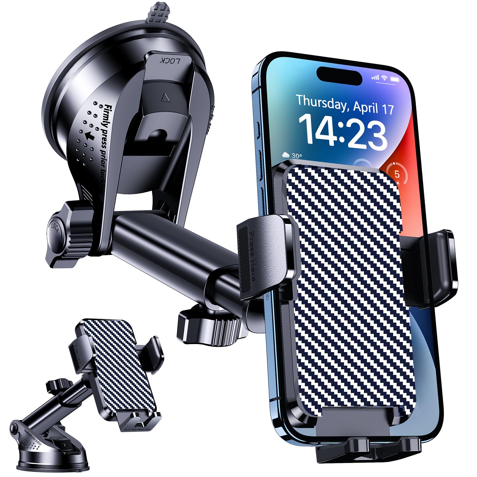 BIPOPIBO Das Armaturenbrett Handyhalterung Auto [Super Saugnapf] Handy Halterung Auto Universal 360° Drehbar kfz Handyhalterung Handy Halter für iPhone Android Lautsprecher Halterungen