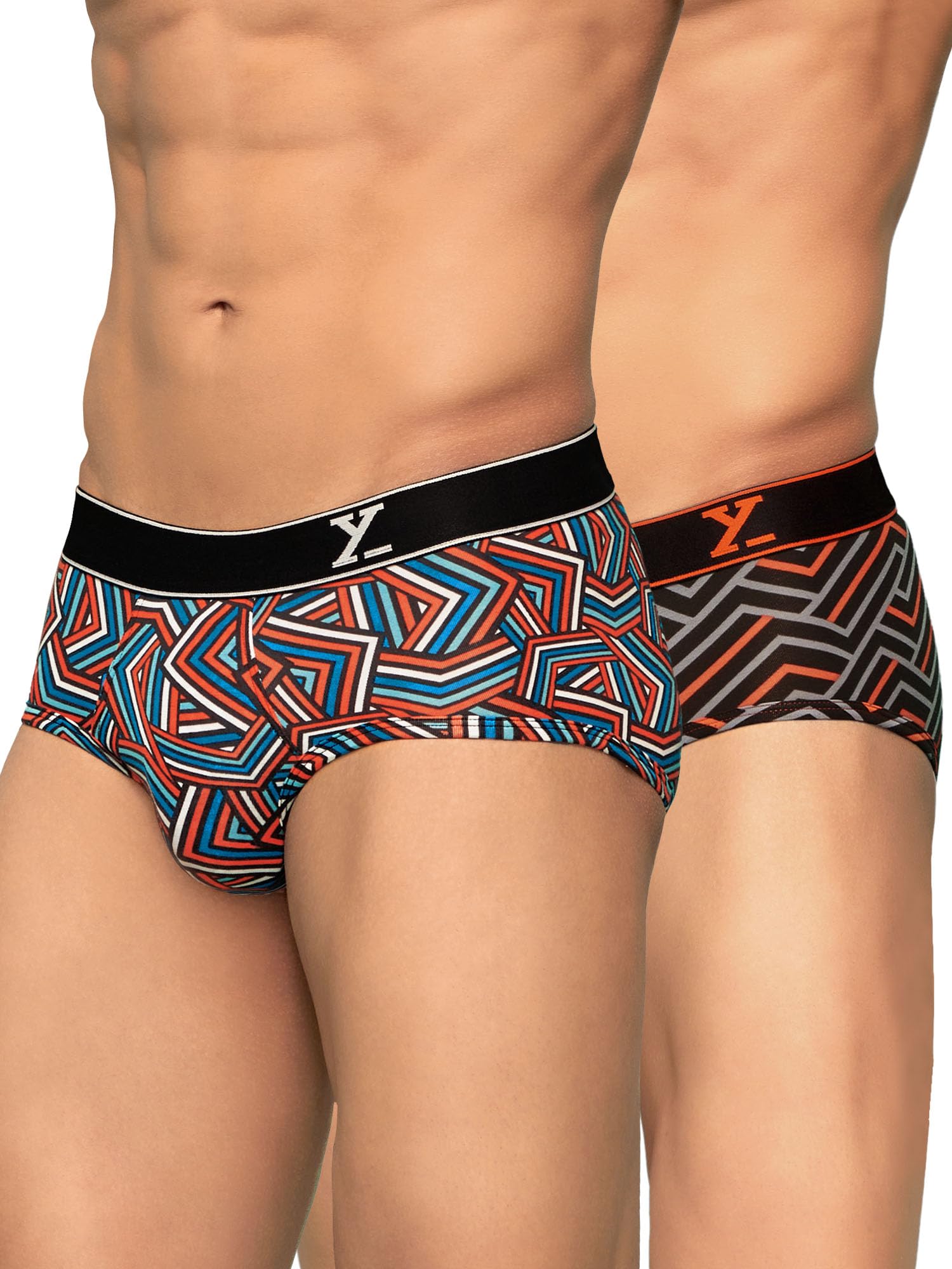 Anti-Bacterial, Odour-Free Cotton Stripes Parallax Briefs for Men-image-11