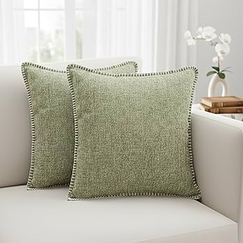 Amazon.com: 16x16 Pillow Covers Light Olive Green Set of 2