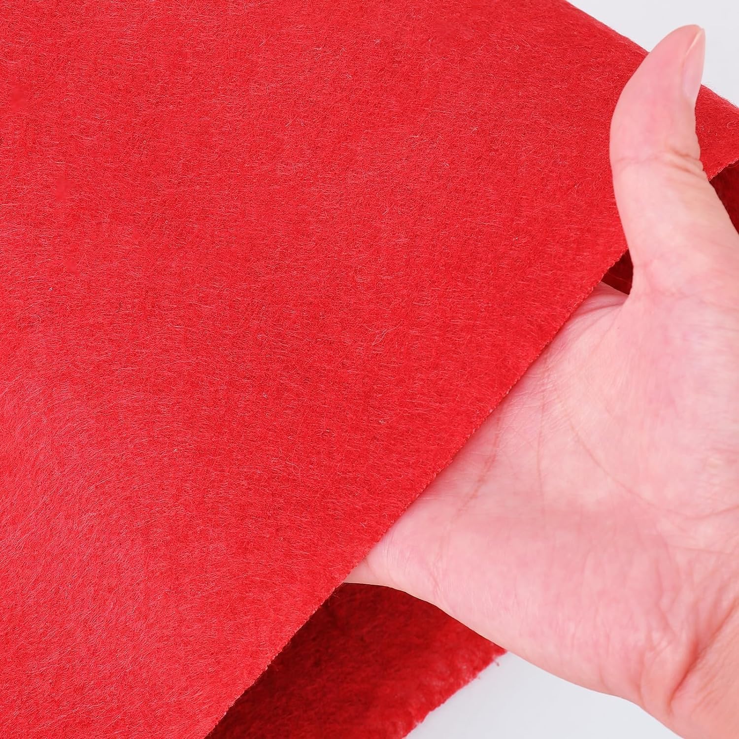 Rot Lang Teppich Läufer Hochzeit Gangteppich Große Rolle Bankett Empfangsteppich Polyester -Breite 1m/1.2m/1.5m für Außen und Innen(1.5x50m)
