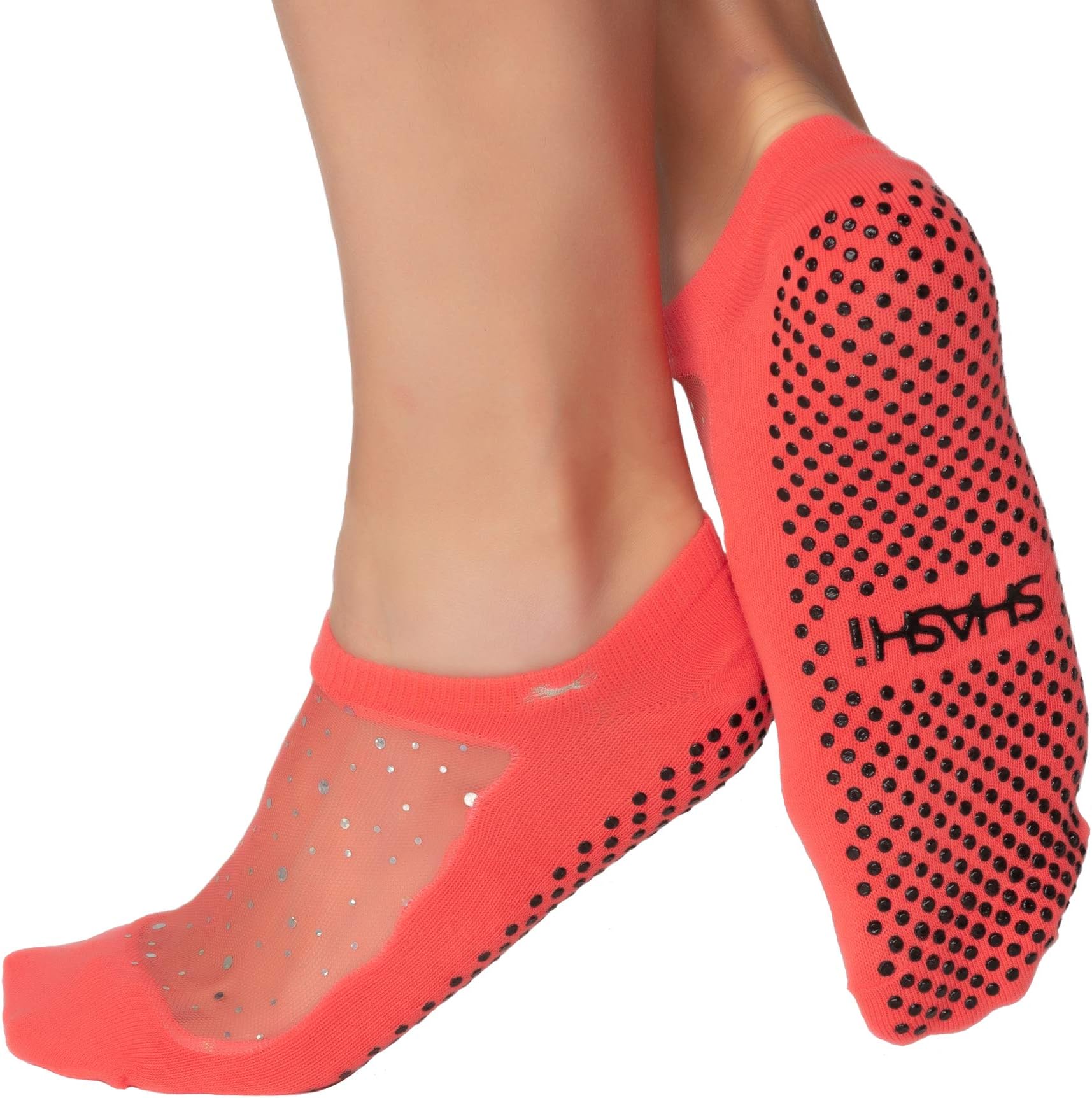 SHASHI Star Mesh Socks for Women - Pilates Socks with Grips — Workout Socks Women — Non Slip Socks for Barre, Yoga & More