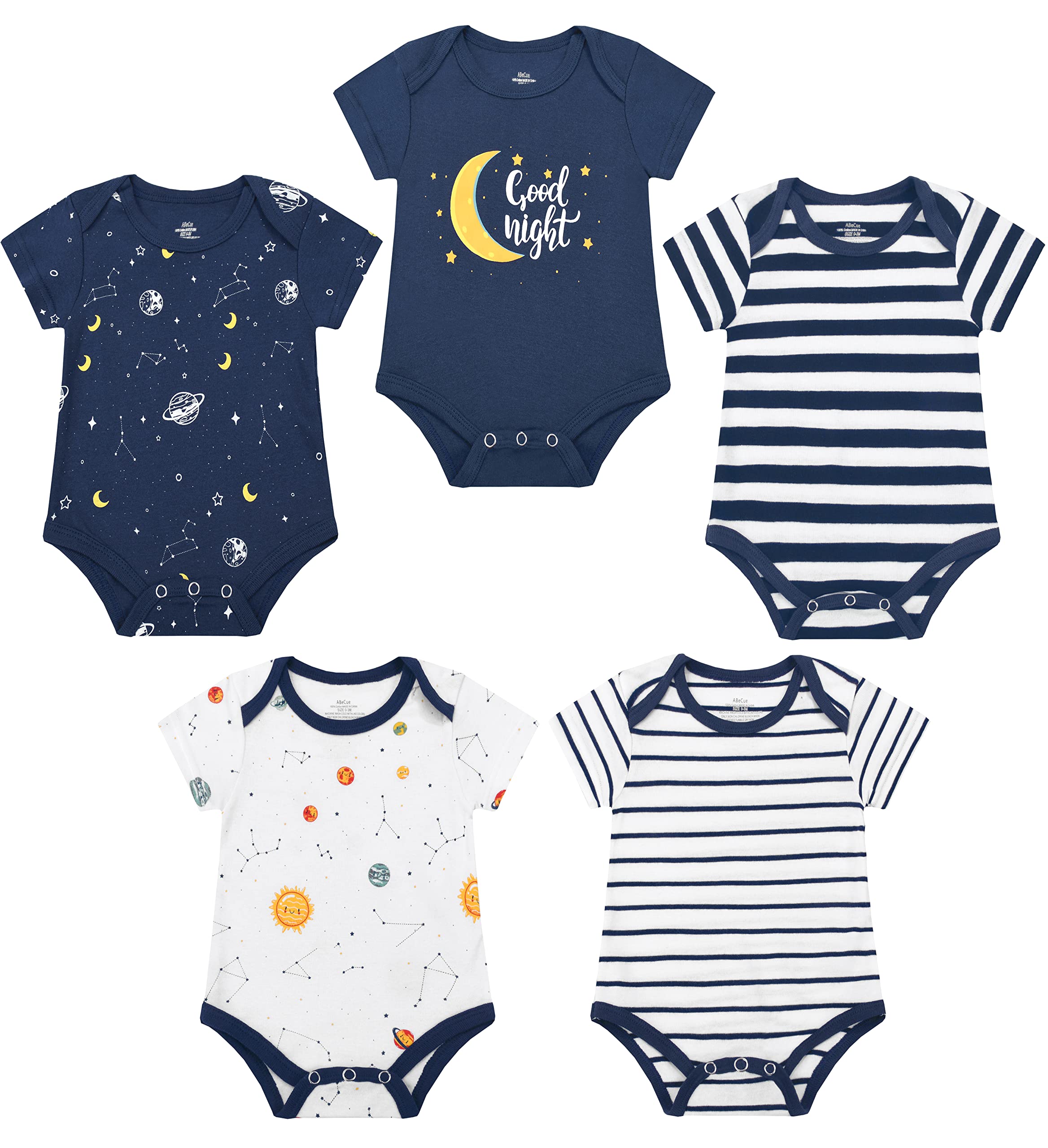 ABeCue Layette Essentials Set for Newborn Baby Boy Infant Clothes Gift Set Dark Blue 3, 3-6 Months