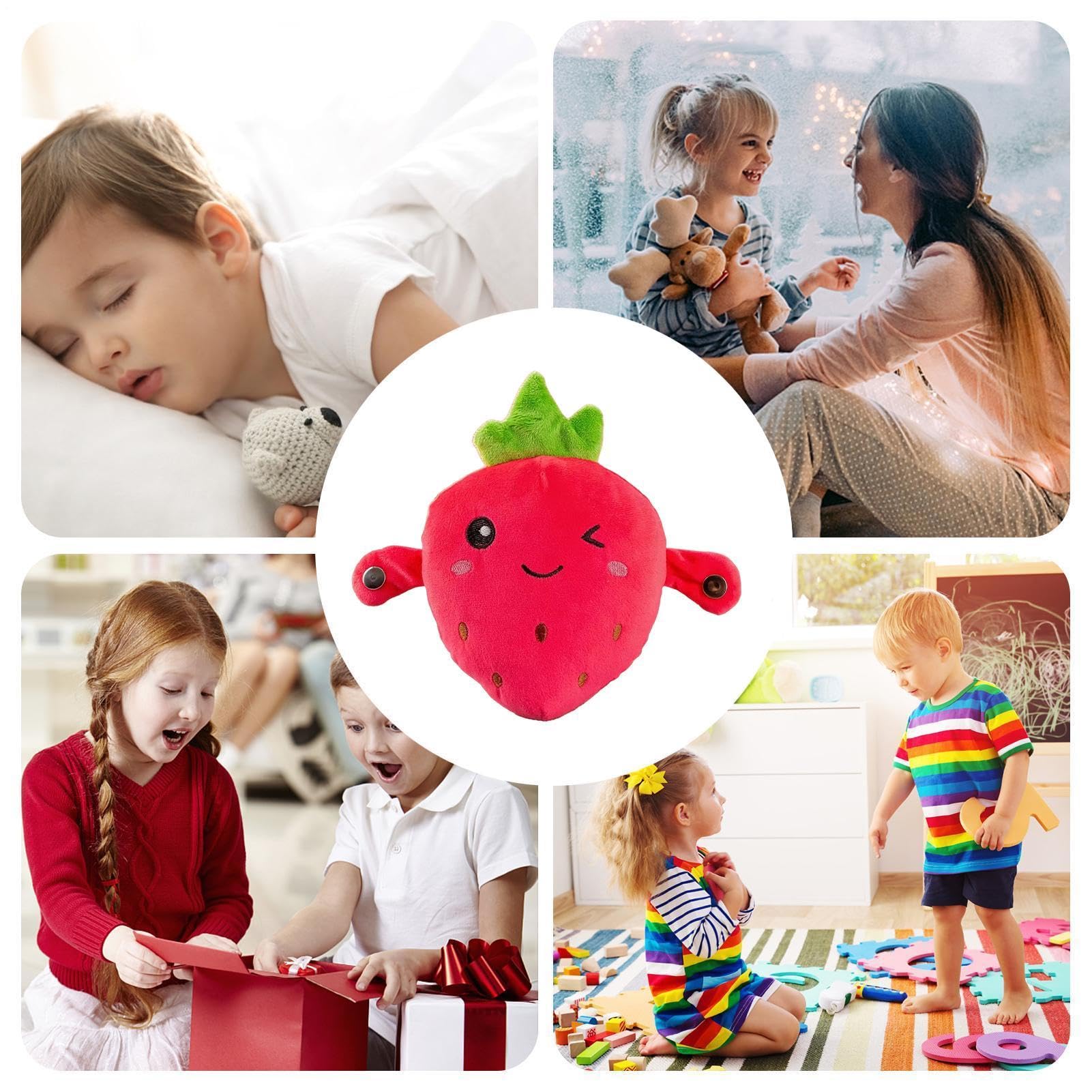 Generico Interaktywna zabawka muzyczna | Interaktywna sensoryczna edukacyjna lalka do przytulania | Muzyczna lalka z motywem owocowym | Dla dzieci dorosłych dziewcząt chłopców dom salon sypialnia