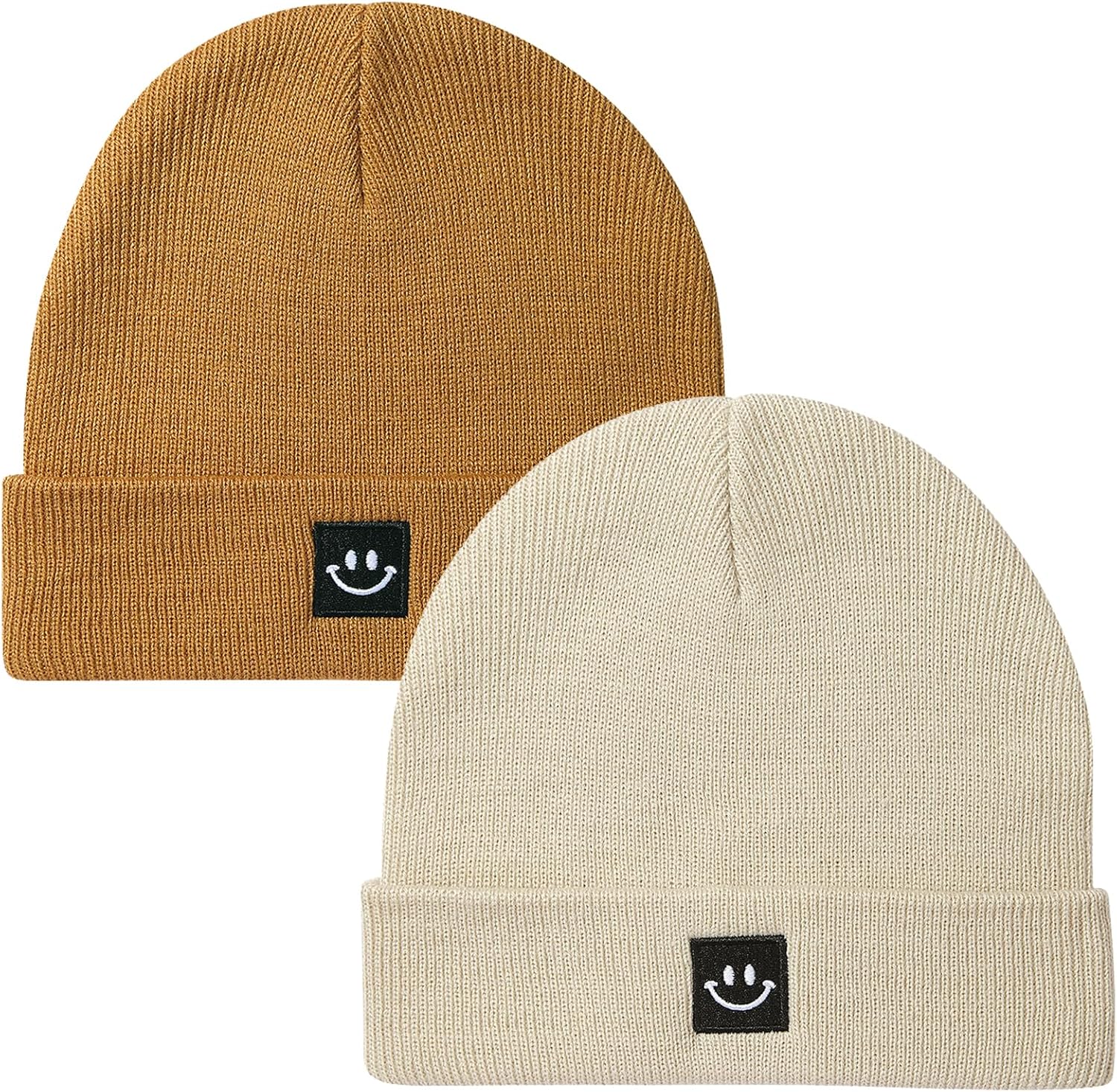 2Pack Baby Beanie Knit Toddler Hat for Girls Boys 0-8 Years