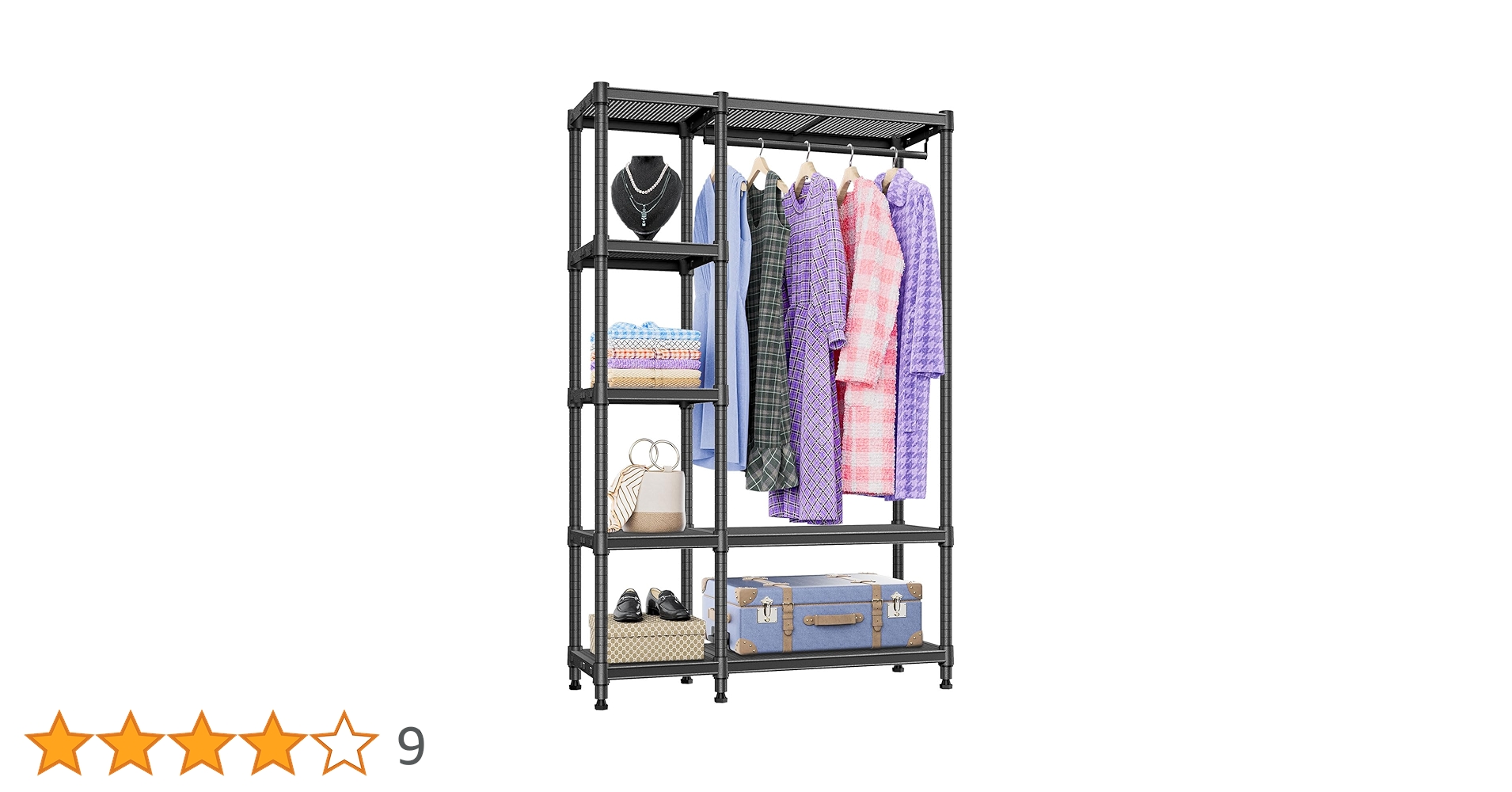 IZEUK ハンガーラック スリム 洋服ラック 押入れ収納棚 Amazon｜IZEUK ハンガーラック スリム 洋服ラック 押入れ収納棚