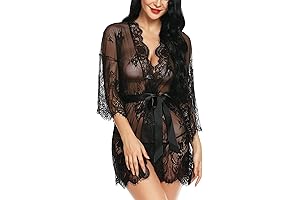 Lace Babydoll Lingerie Robe Kimono Bathrobes