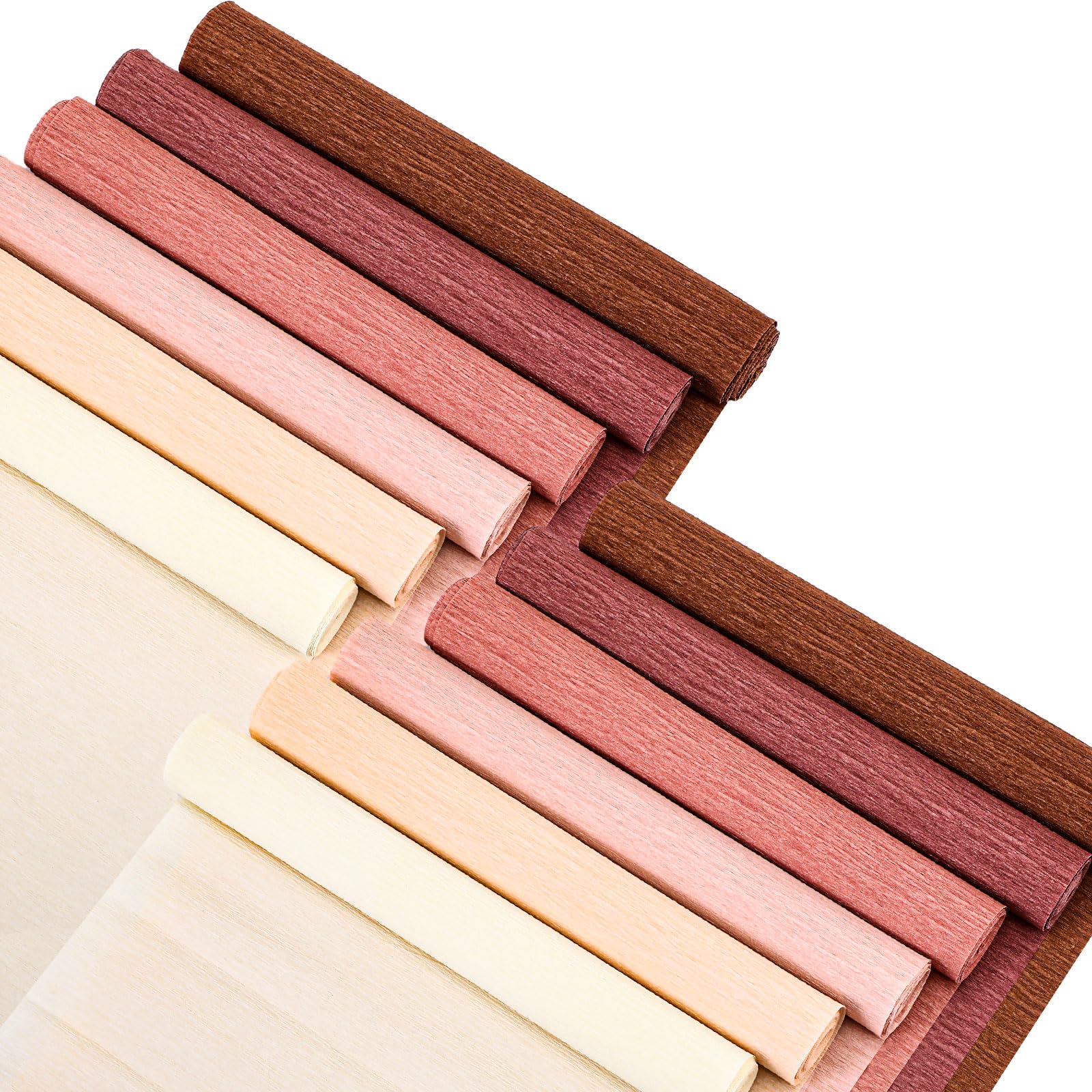 TaoBary 30 Rolls 6 Colors Crepe Paper Flower 10 in x 8 Feet Valentine' s Day Craft DIY Wide Paper Assorted Streamers for Holiday Wreath Making Birthday Gifts Wedding Party Decorations(Pink Series)