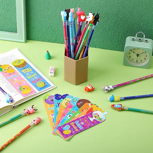 Miniatura 5 de Juego de 80 marcadores perfumados y lápices perfumados con bonitos adornos para lápices, divertidos lápices con temática de comida de frutas,