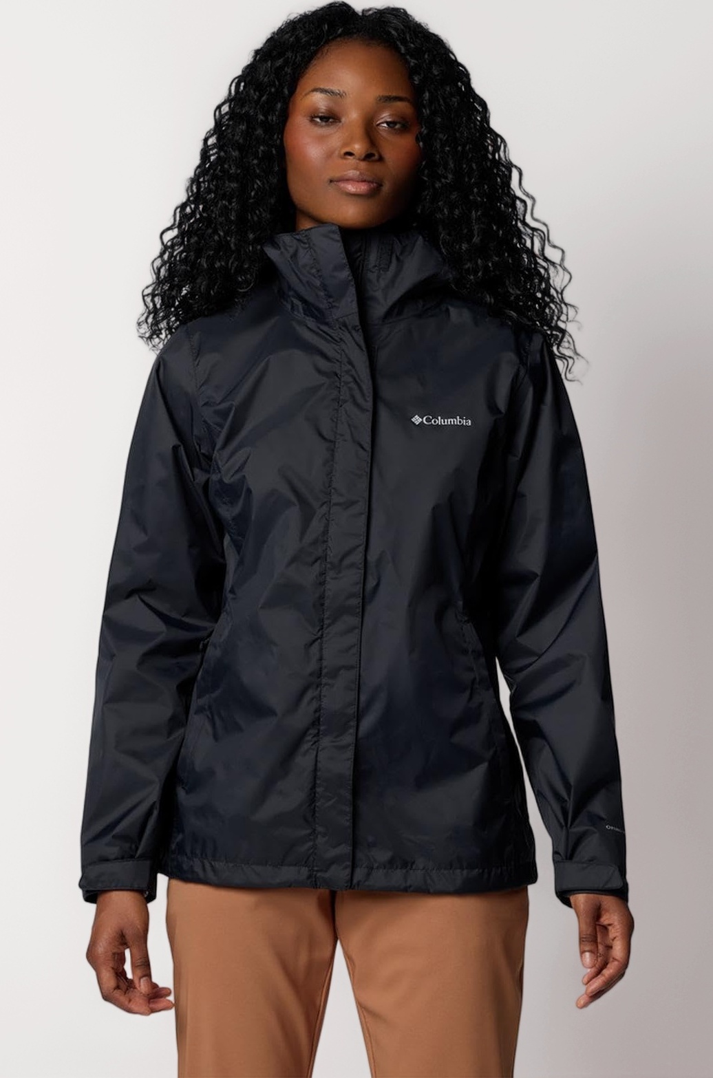 Columbia Women Black Omni Tech Arcadia II Waterproof Rain Jacket