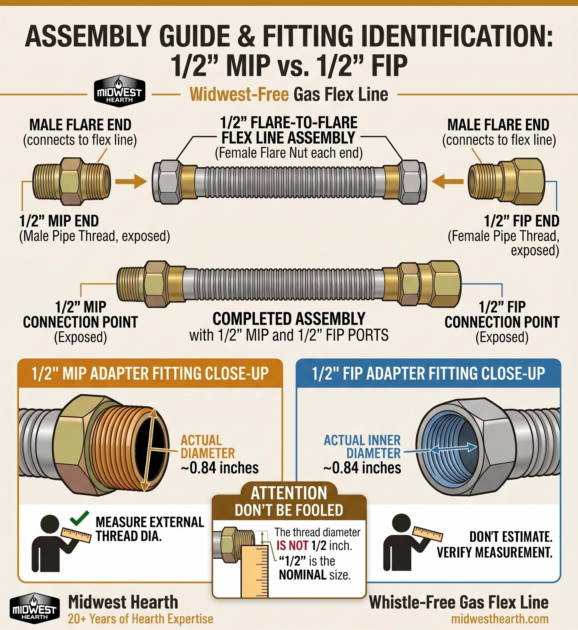 Amazon.com: Midwest Hearth 1/2 Whistle Free Gas Flex Line for Fire