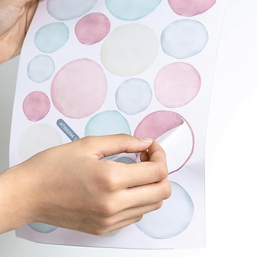 Miniatura 6 de Calcomanías de pared boho irregulares de lunares  Calcomanías de sala de juegos, calcomanías para niños, calcomanías de guardería (color DOT)