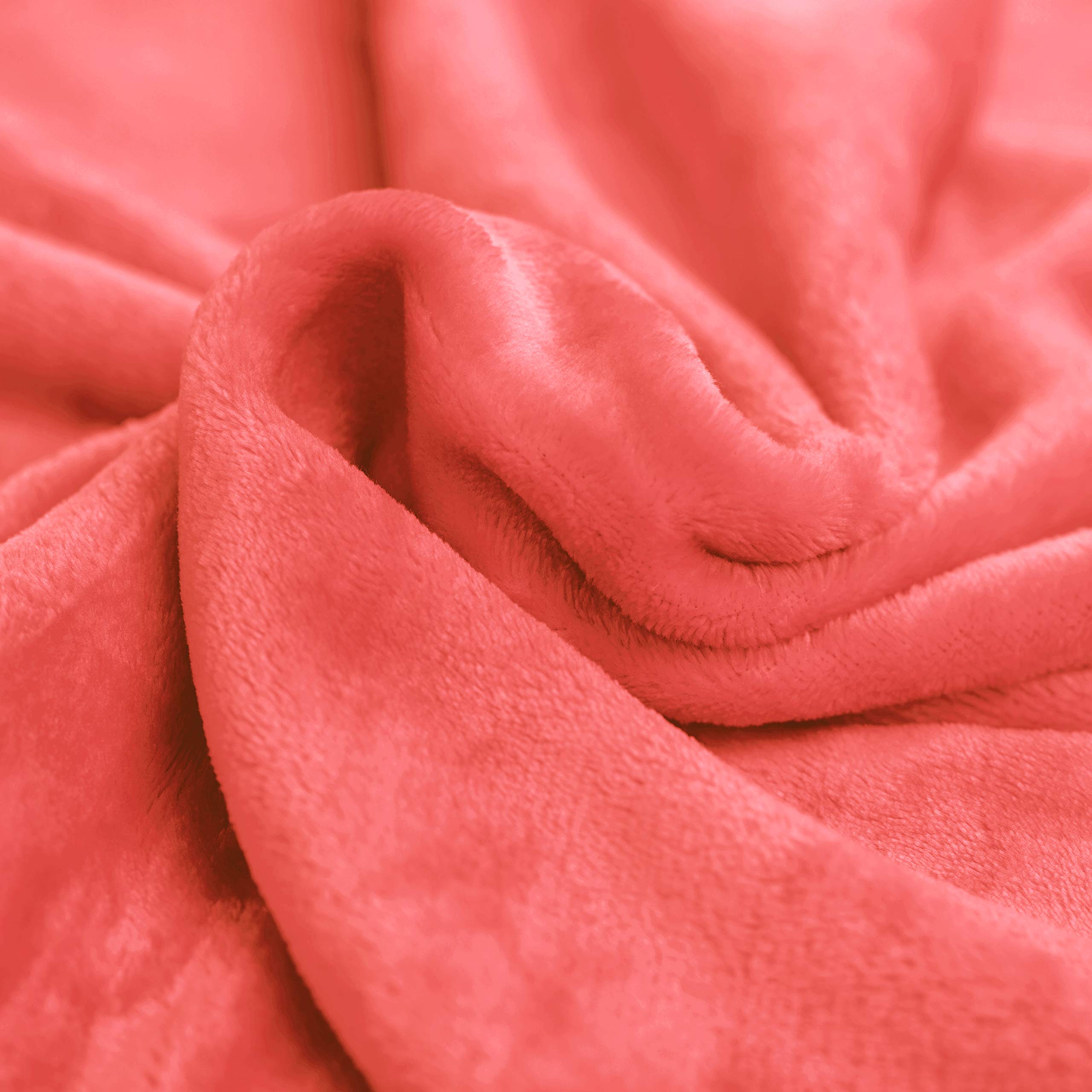 Confezione 6 Coperte In Pile Rosso Corallo 127x152 Cm – Leggere E Traspiranti Per Tutte Le Stagioni