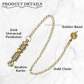 Ibrahim Karim Universal Pendulum Healing Metal Pendulums for Divination, Gold Double ISIS Steel Copper Pendulum High Energy Pendulo de Bronce Pendulos de Mesa MP21