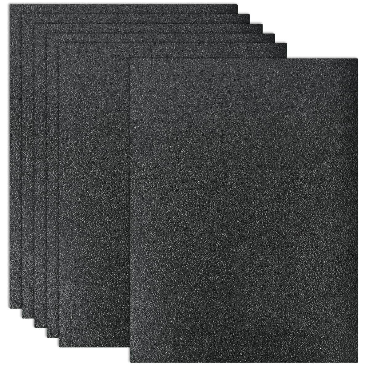 TIMESETL 6 Pack Black ABS Plastic Sheet 11.75" x 15.75" x 0.06", Moldable Plastic Sheets, High Tensile and Impact Strength Plastic, Great for DIY
