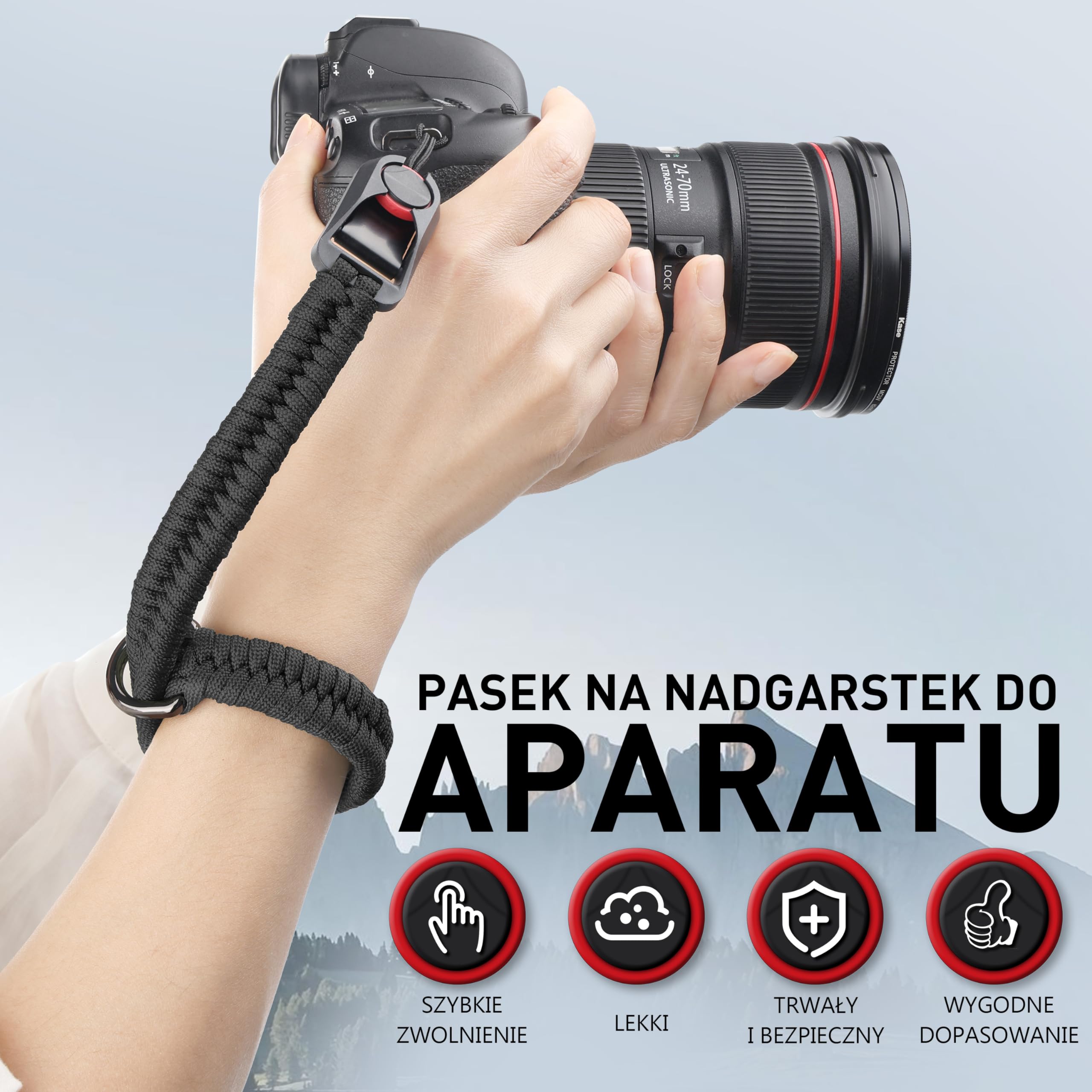 Pasek na nadgarstek do aparatu Sunya, Szybkozdejmowalny pasek do aparatu fotograficznego