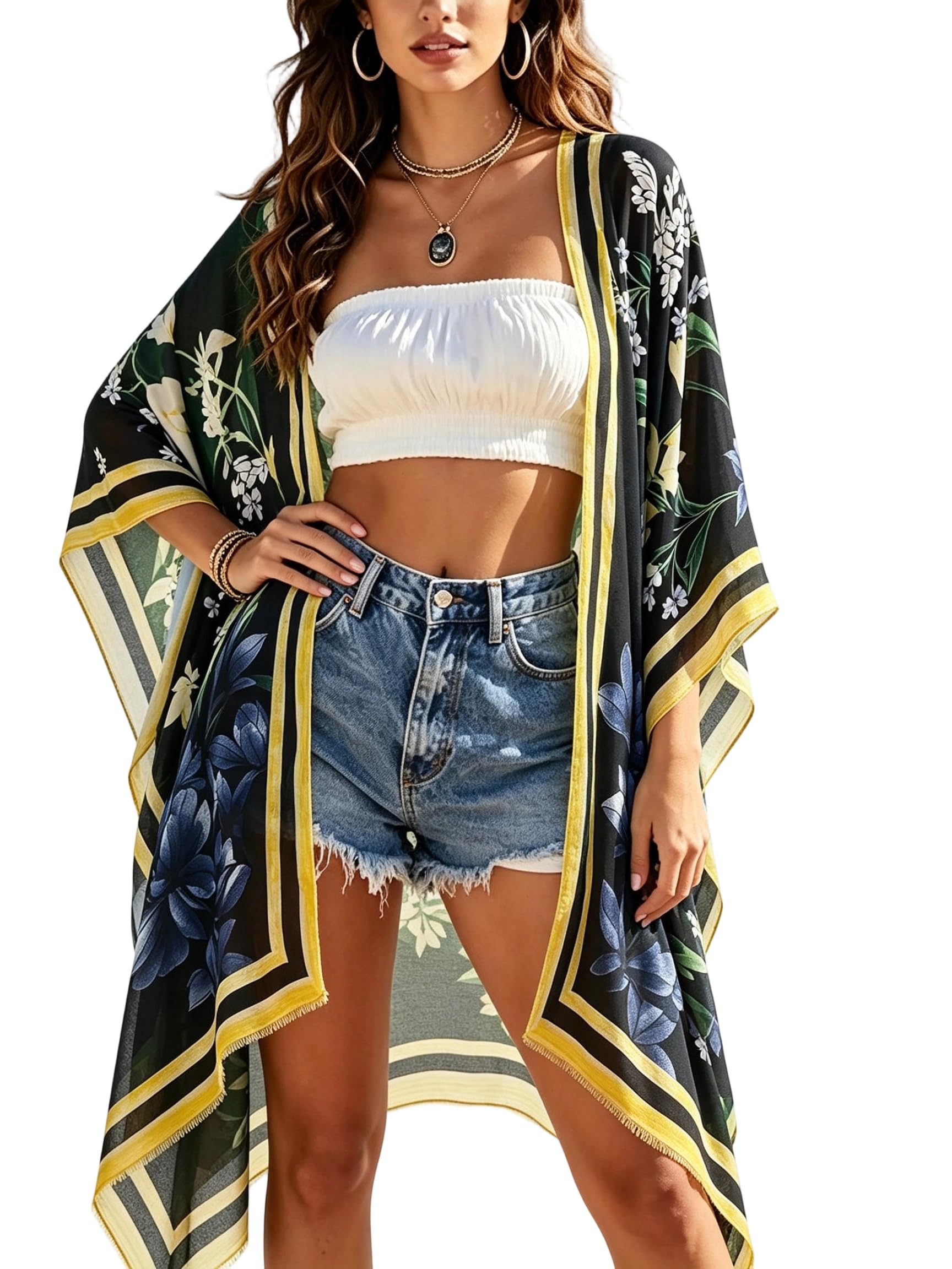 Spicy Sandia Women’s Oversized Boho Kimonos Lightweight Summer Cardigans