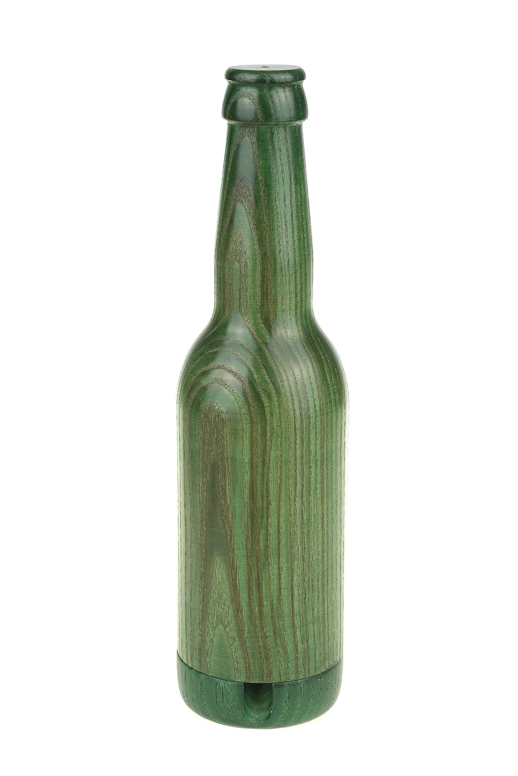 Räucherflasche - Räucherfigur Räuchermännchen Räuchergefäß Bier Sekt Bierflasche Jubiläum Vatertag Muttertag (Longneck 0,33 - zur individuellen Selbstgestaltung, grün)
