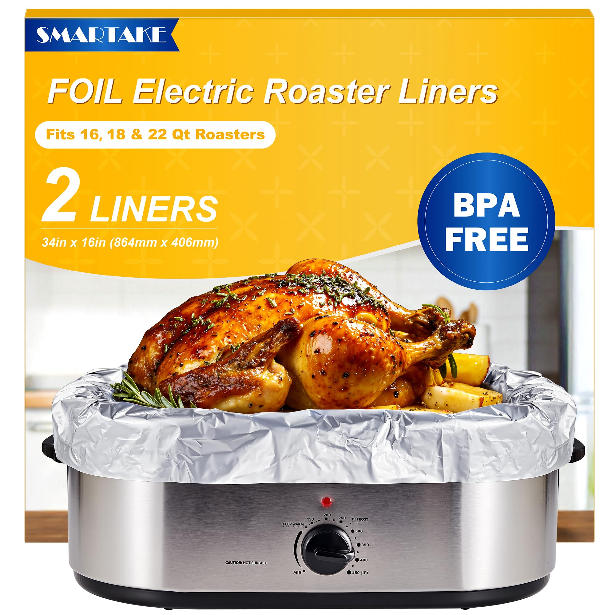 SMARTAKE Foil Electric Roaster Liners - cookware accessories | Mubboo