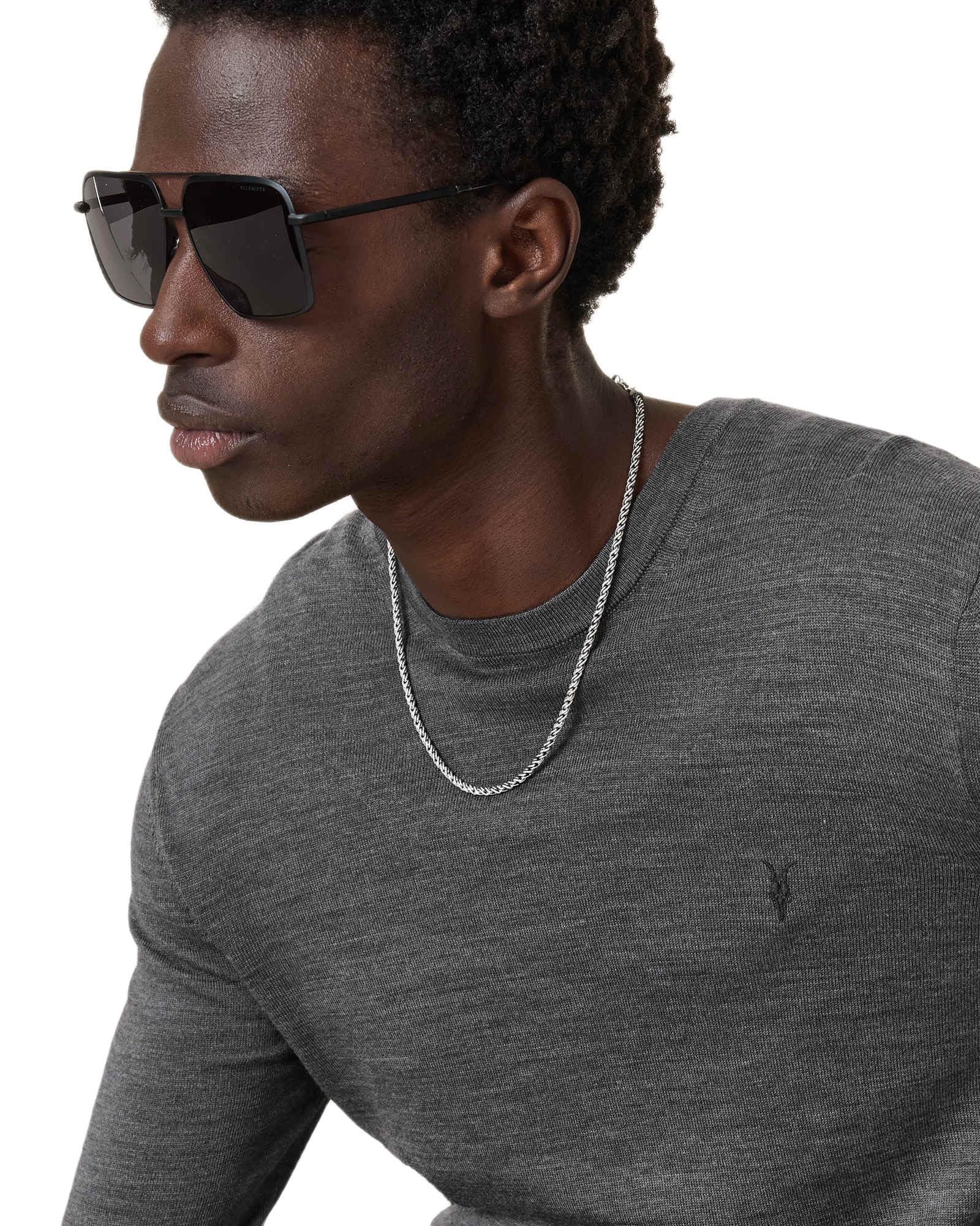 AllSaints Mode Merino Crew Pull-Over