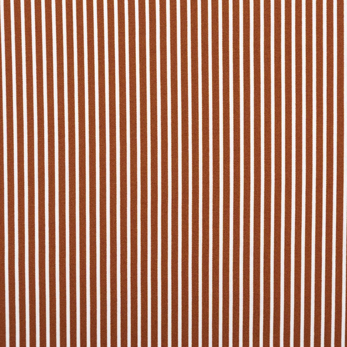 Cotton Fabric Poplin Stripes Terracotta White 1.50 m Width Sold by the Metre Ideal for Clothes, Sweaters and Blankets (150 cm Width)