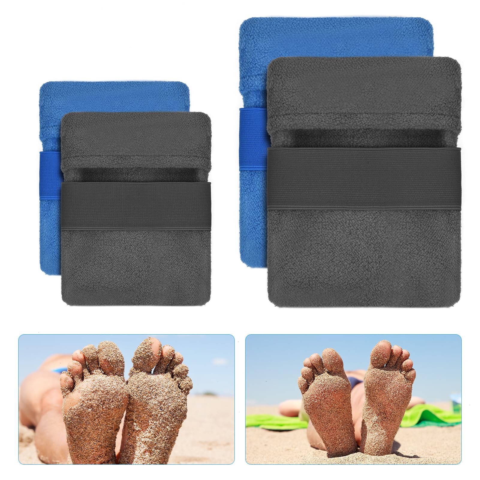 flintronic 4PCS Removedores Arena Playa, Bolsa de Eliminación de Arena Accesorios de Playa, Bolsa Portátil para Quitar Arena para Actividades de Voleibol al Aire Libre, Surf Verano, Cámping