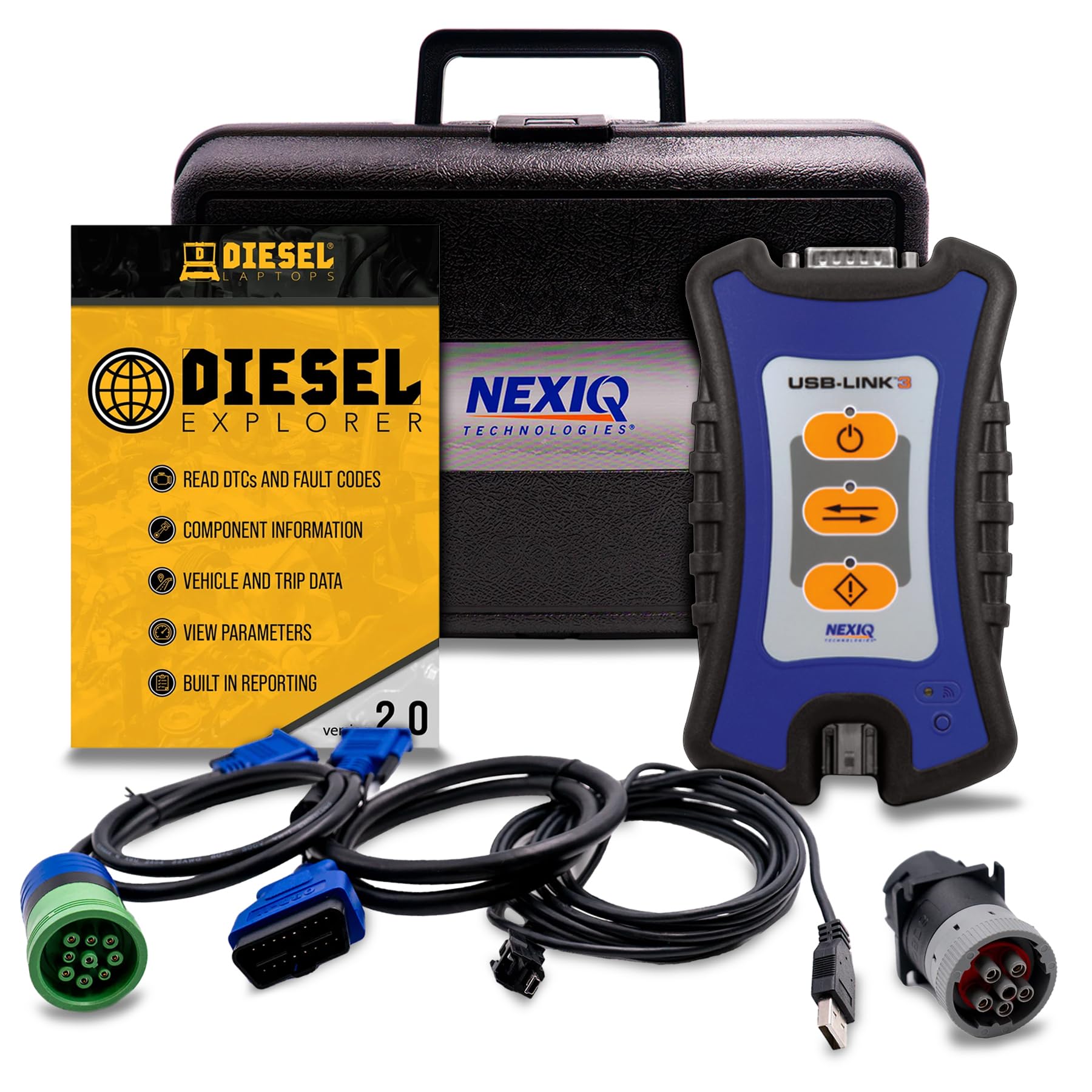 Diesel Laptops Nexiq USB Link 3 Wireless Edition with Repair Information & Diagnostic Software Bluetooth WiFi