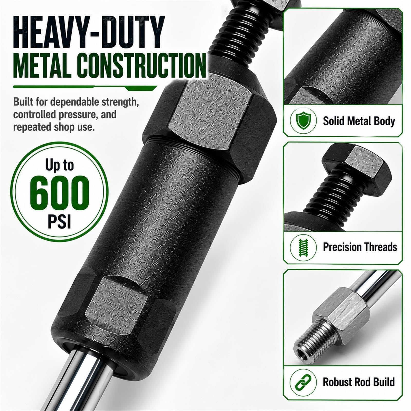 Fettnippel-Reiniger 600 PSI, Abschmiernippel Entstopfer Set mit M6 M8