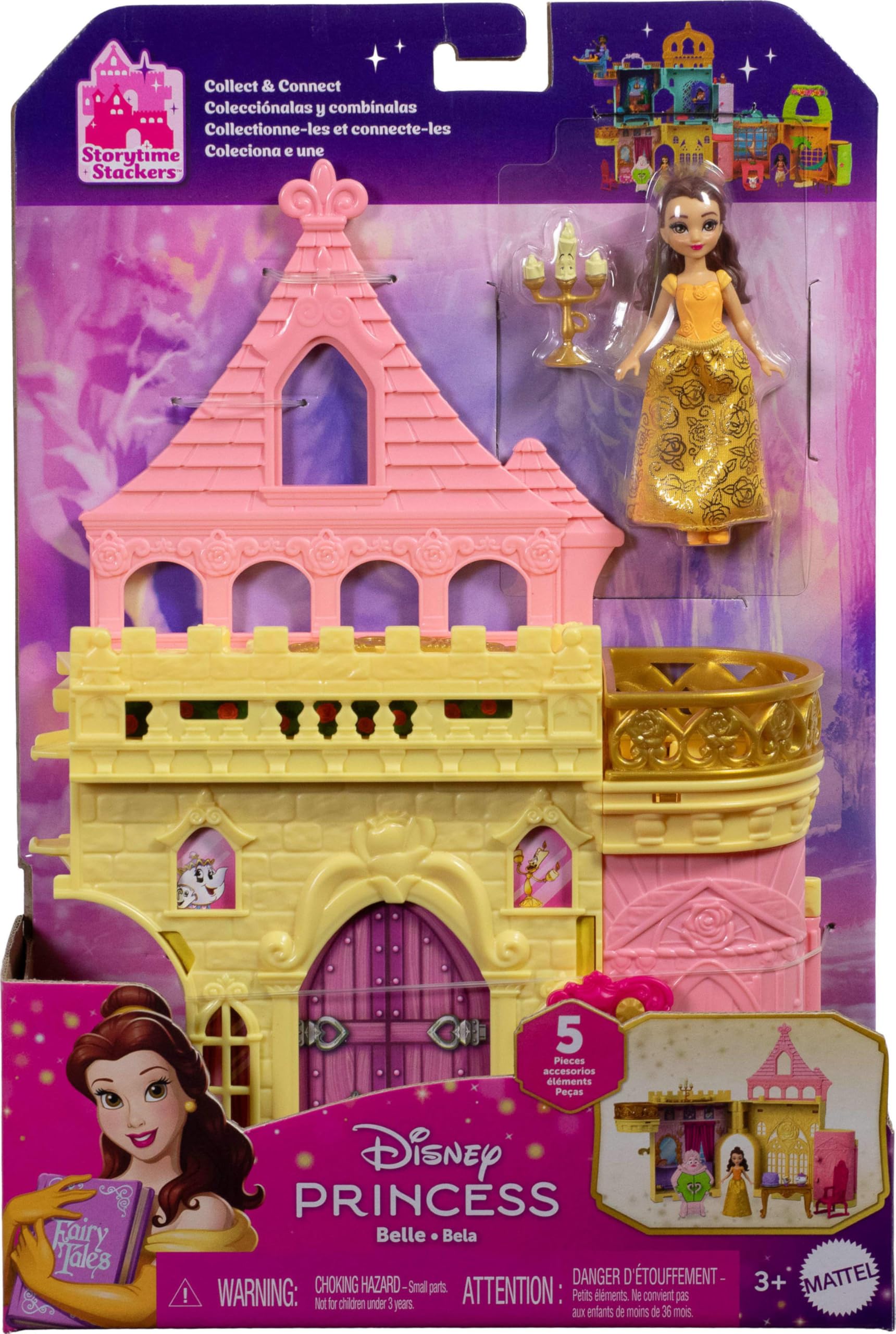 Mattel Disney Princess Belle Storytime Stackers domek do zabawy