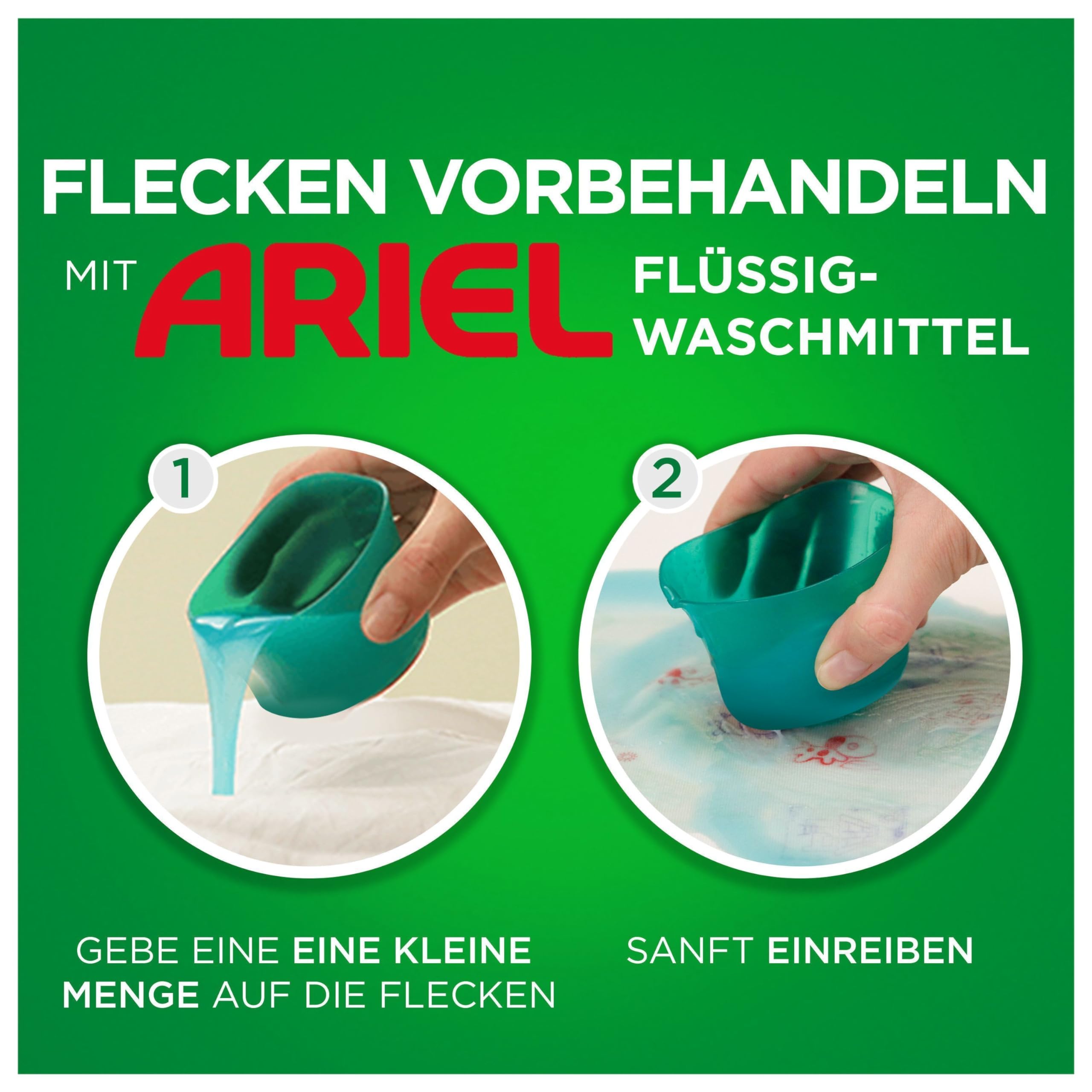 Ariel Flüssigwaschmittel Waschmittel, 100 Waschladungen Color, Kraftvolle Fleckenentfernung Schon Ab Der 1 Wäsche