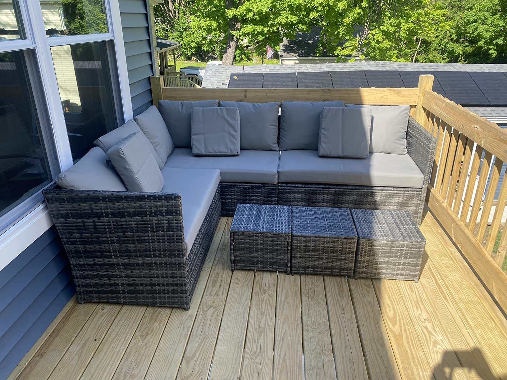 66/mo Finance UMAX Outdoor Patio Furniture Set,7 Piece Patio