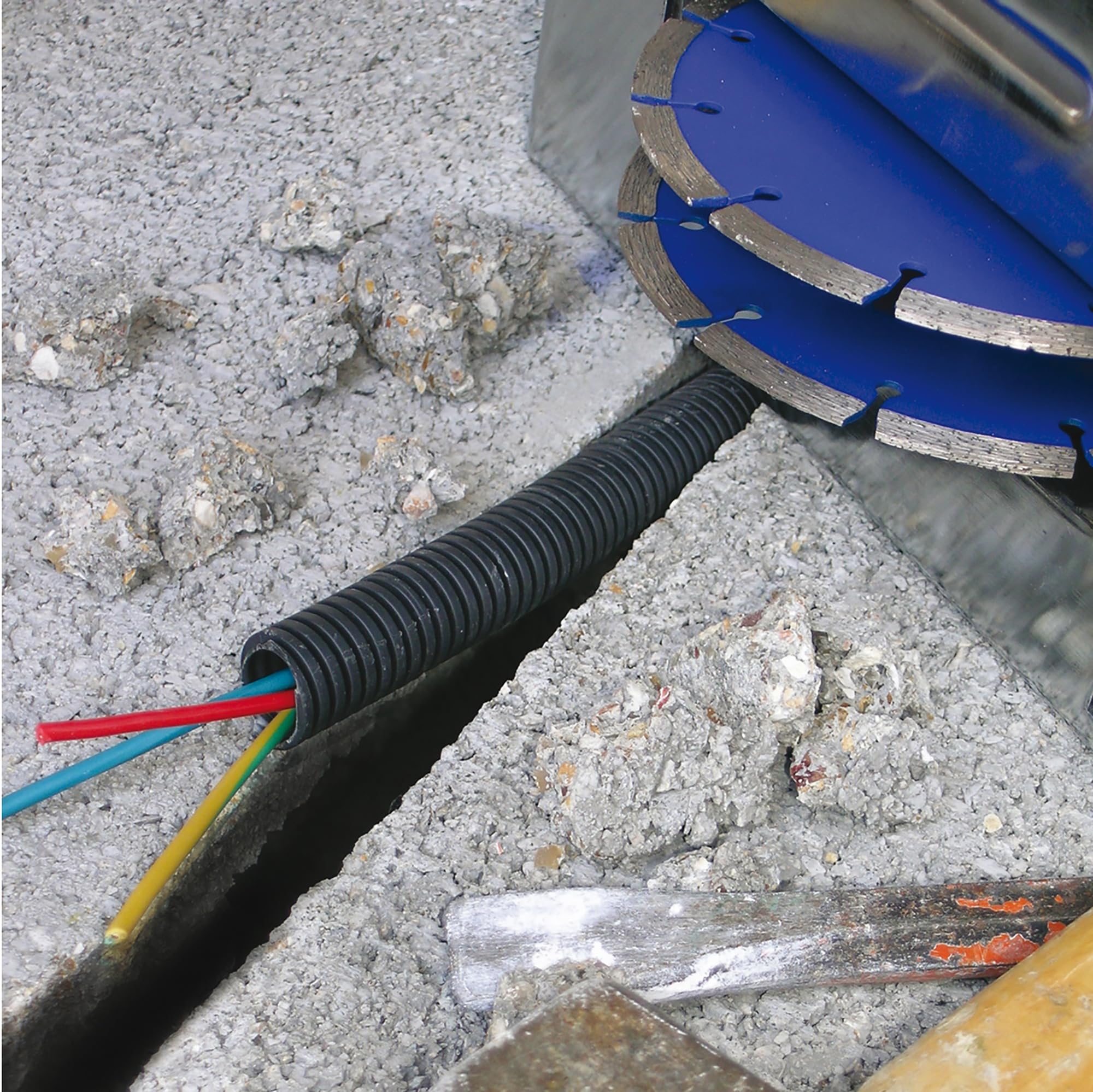 Fartools Rainureuse 1700W, 2 disques diamant béton Ø150mm, 4000tr/min, 14/19/29mm, 40mm