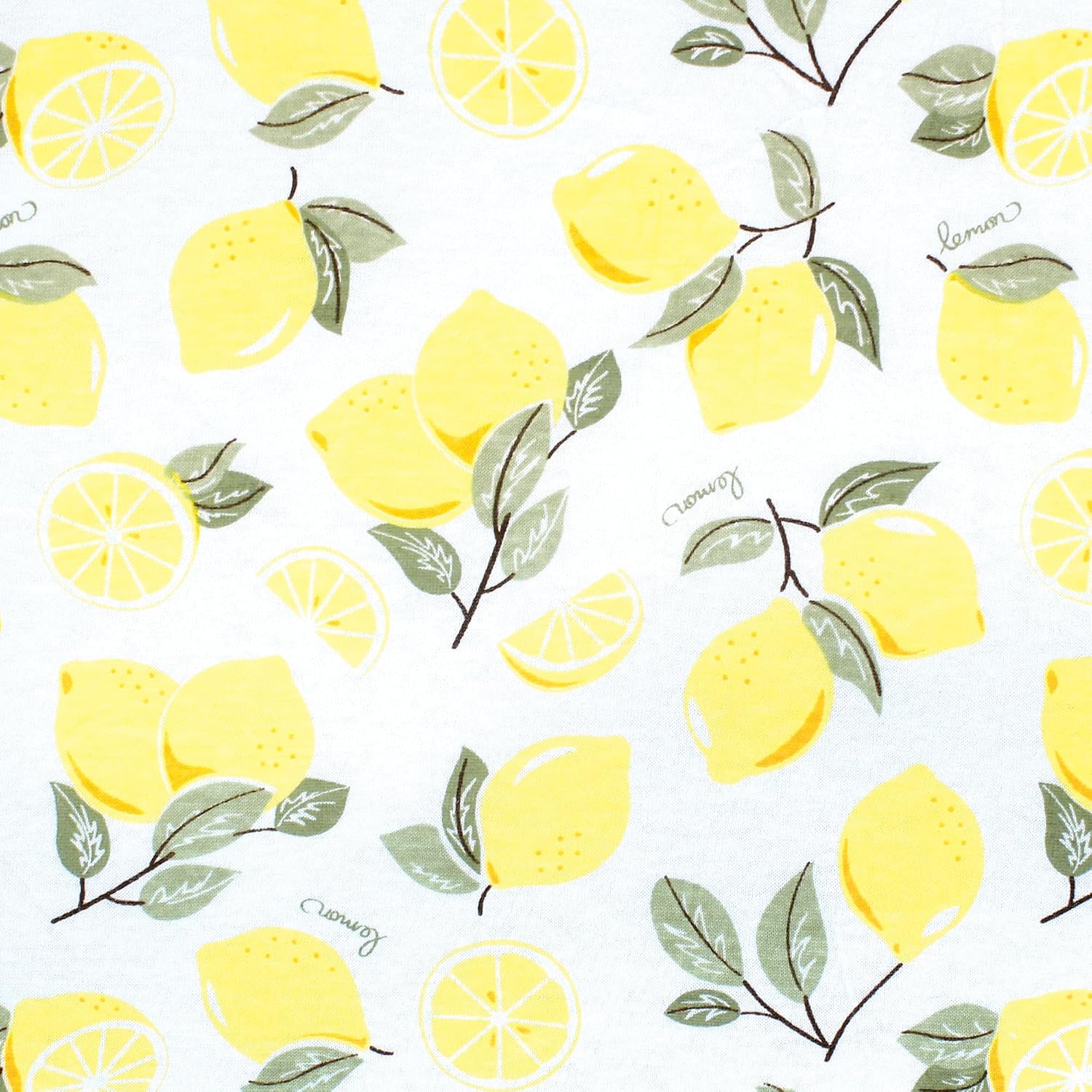 Hudson Baby Unisex Baby Cotton Fitted Crib Sheet, Lemon, One Size