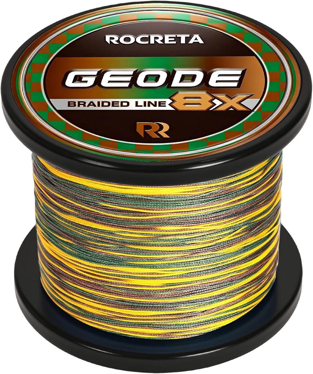 Línea de pesca trenzada Geode, 10-200 lb, 8 hebras, 300yds/500yds/1000yds, superlínea de trenza de color
