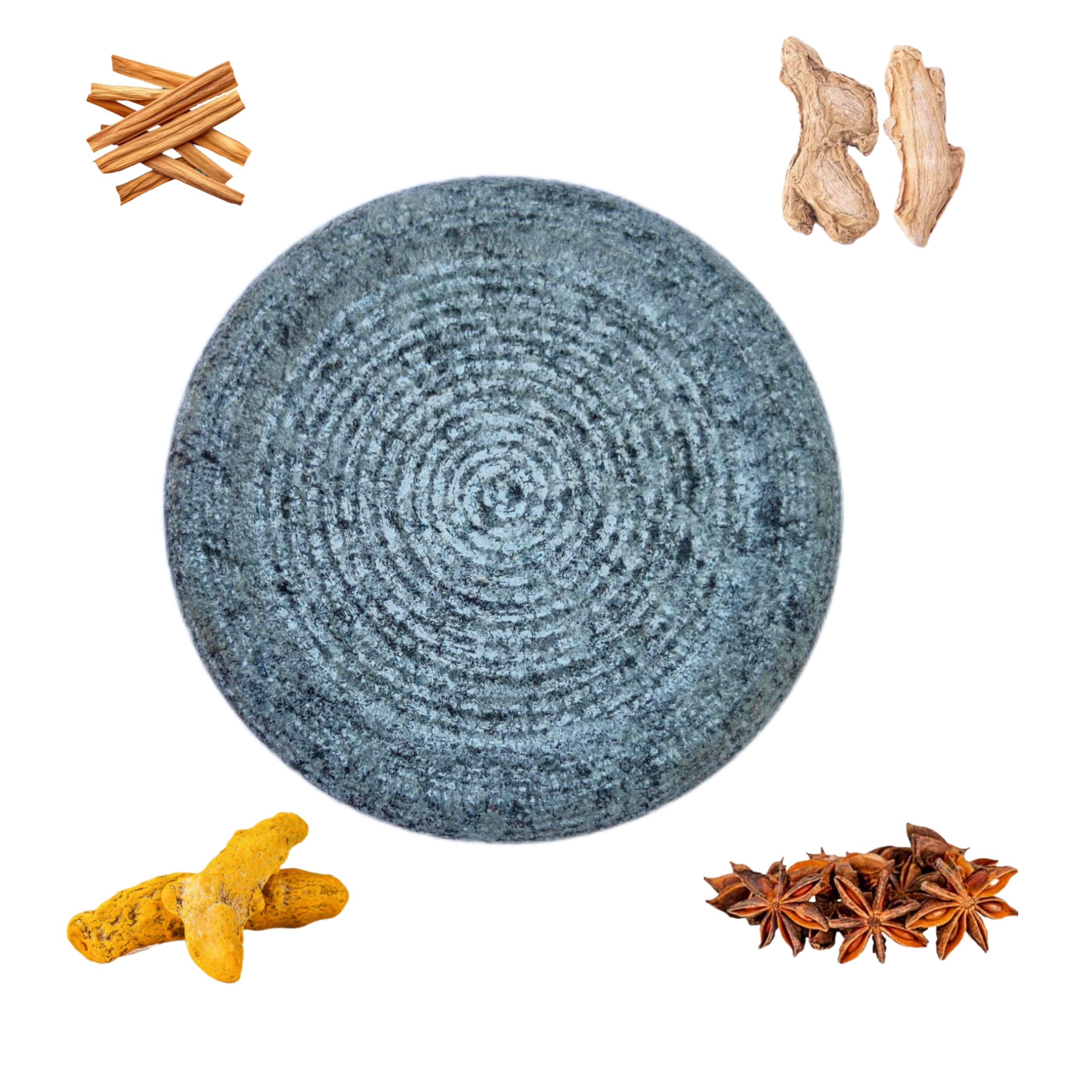 Traditional Natural Stone, Sandelwood Rubbing and Turmeric Rubbing Stone, Colour (Grey),Size (Small).-image-44