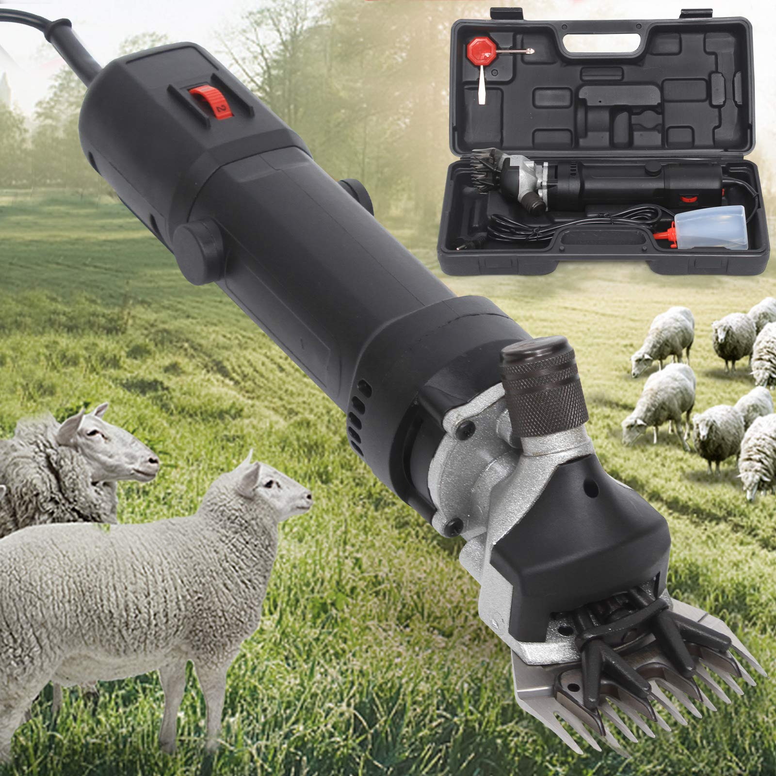Esquiladora eléctrica de ovejas, 350 W, 3600 RPM, esquiladora para ovejas, set de tijeras eléctricas para ovejas