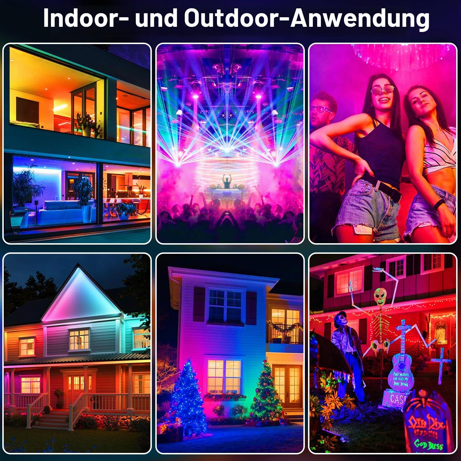 RGB Strahler Outdoor 100W, T-SUNUS RGB LED Strahler Außen mit Fernbedienung 16 Farben und 4 Modi, IP65 Wasserdicht Fluter für Party Halloween Bar Deko Weihnachten