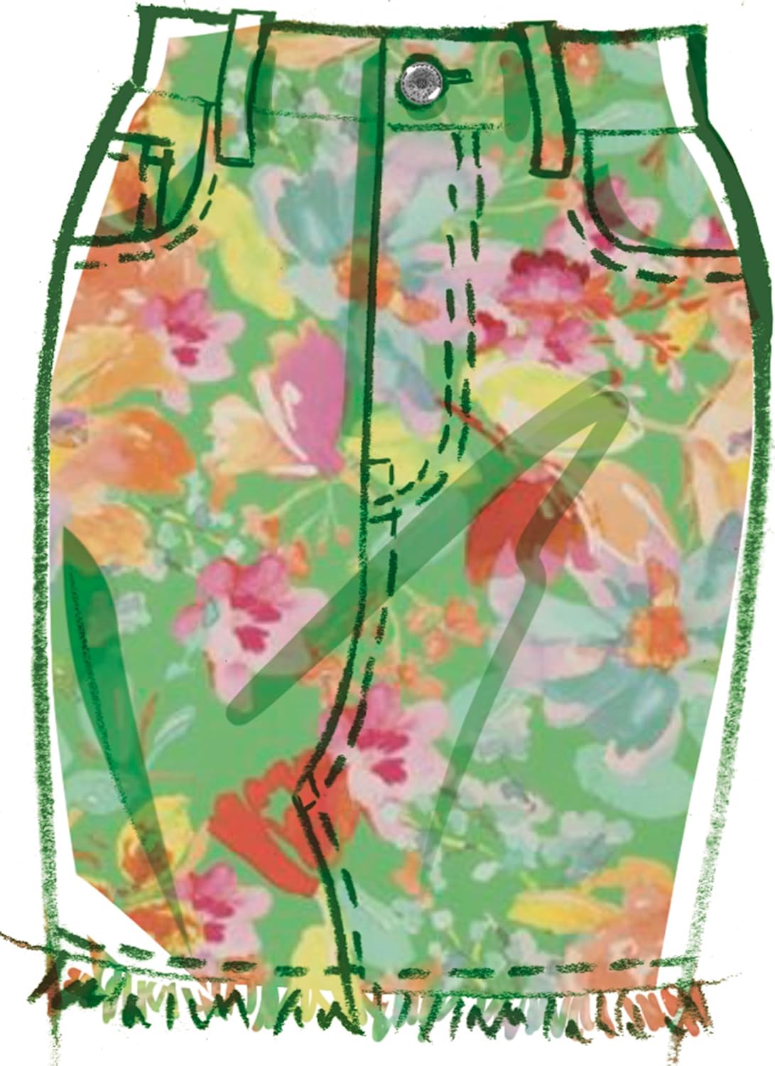 McCall's M8559M1 Misses' Tie Belt and Jean Style Skirt Sewing Pattern Packet, Design Code M8559, Sizes 10-12-14-16-18