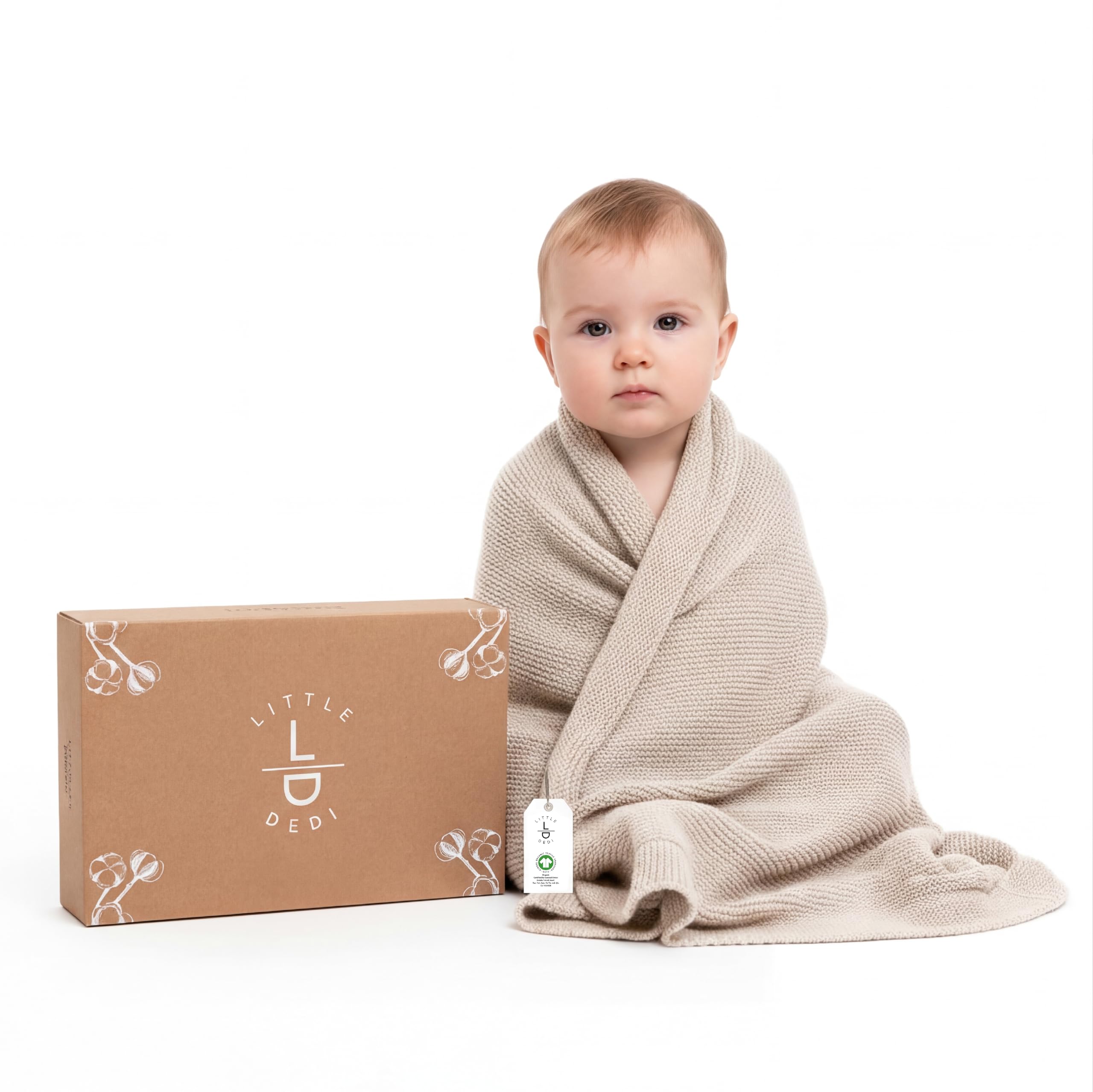 Amazon.com: Little Dedi Organic Cotton Baby Blanket 30x40 in