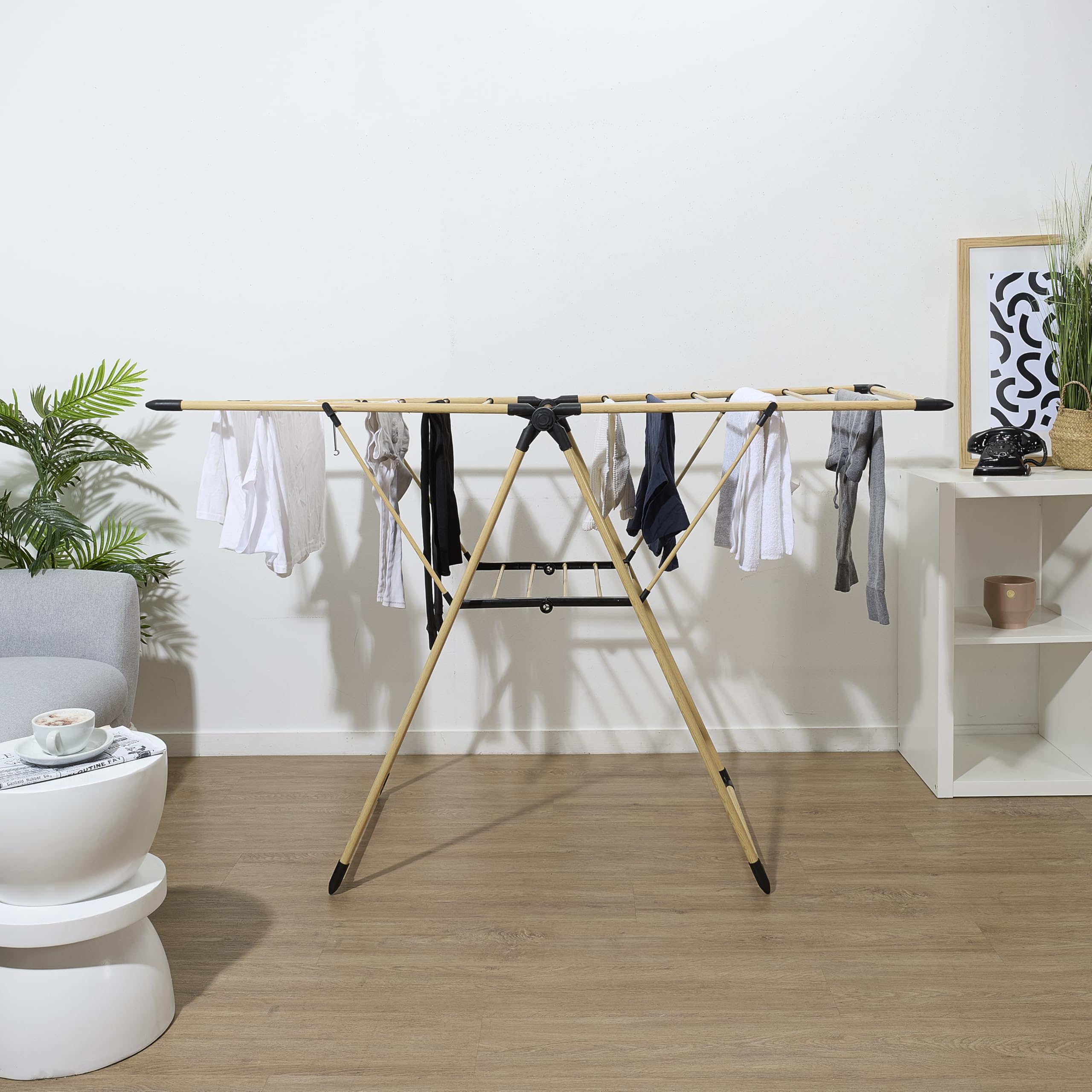 JE CHERCHE UNE IDÉE - ME0055 Tendedero de Ropa 18M - Diseñado para Gran Capacidad de Secado - Acero Inoxidable - Fácil de Guardar - Montaje Sencillo y Rápido