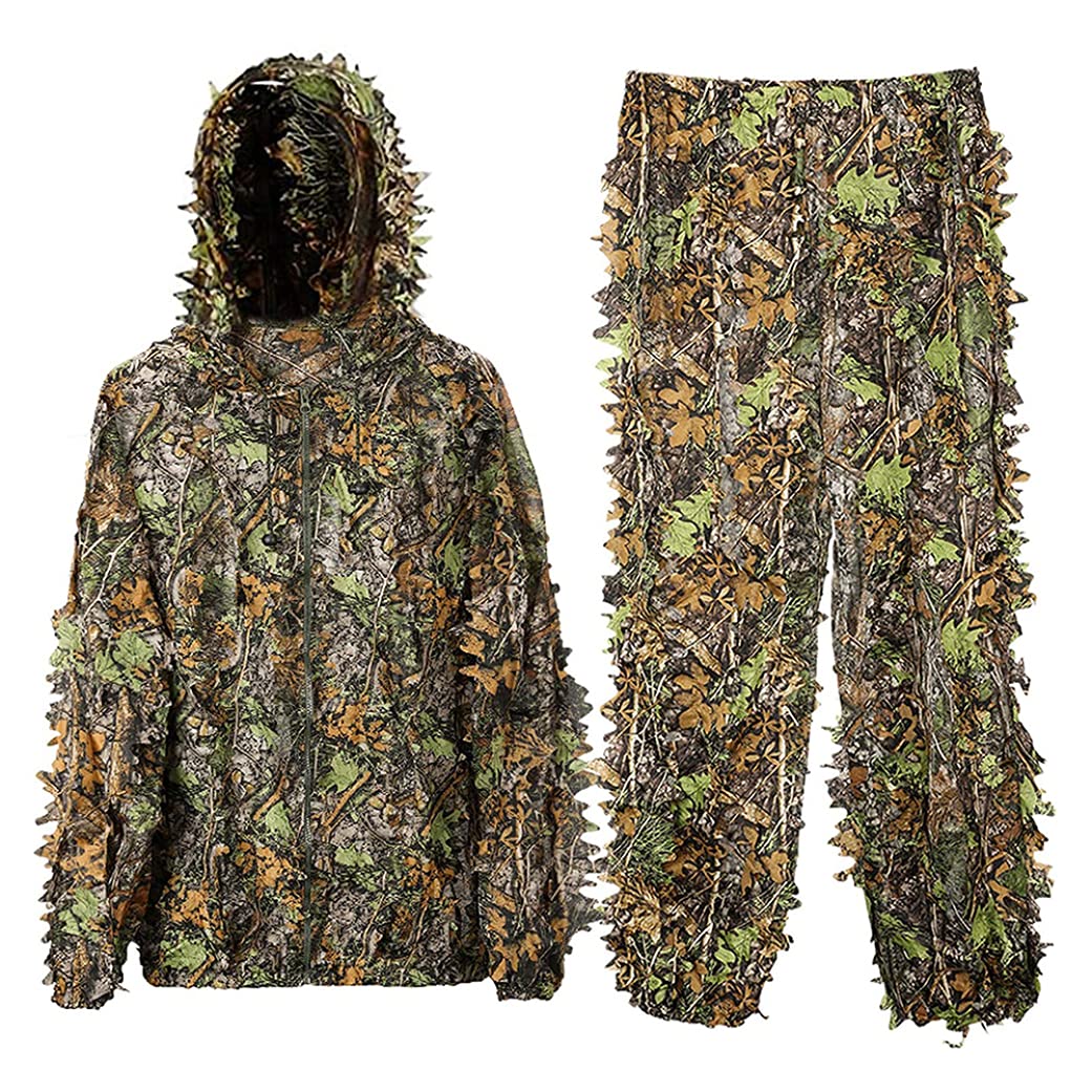 Actualización de Ghillie Traje al Aire Libre 3D Ligero liviano Ligero de Camuflaje de Camuflaje Jungle.