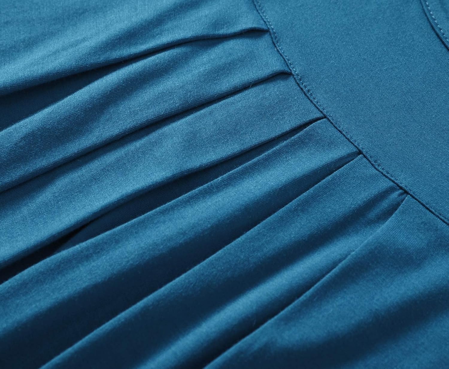 Latuza Women's Long Sleeves Pleated Front Tops Pajamas Pants with Pockets - Image 5