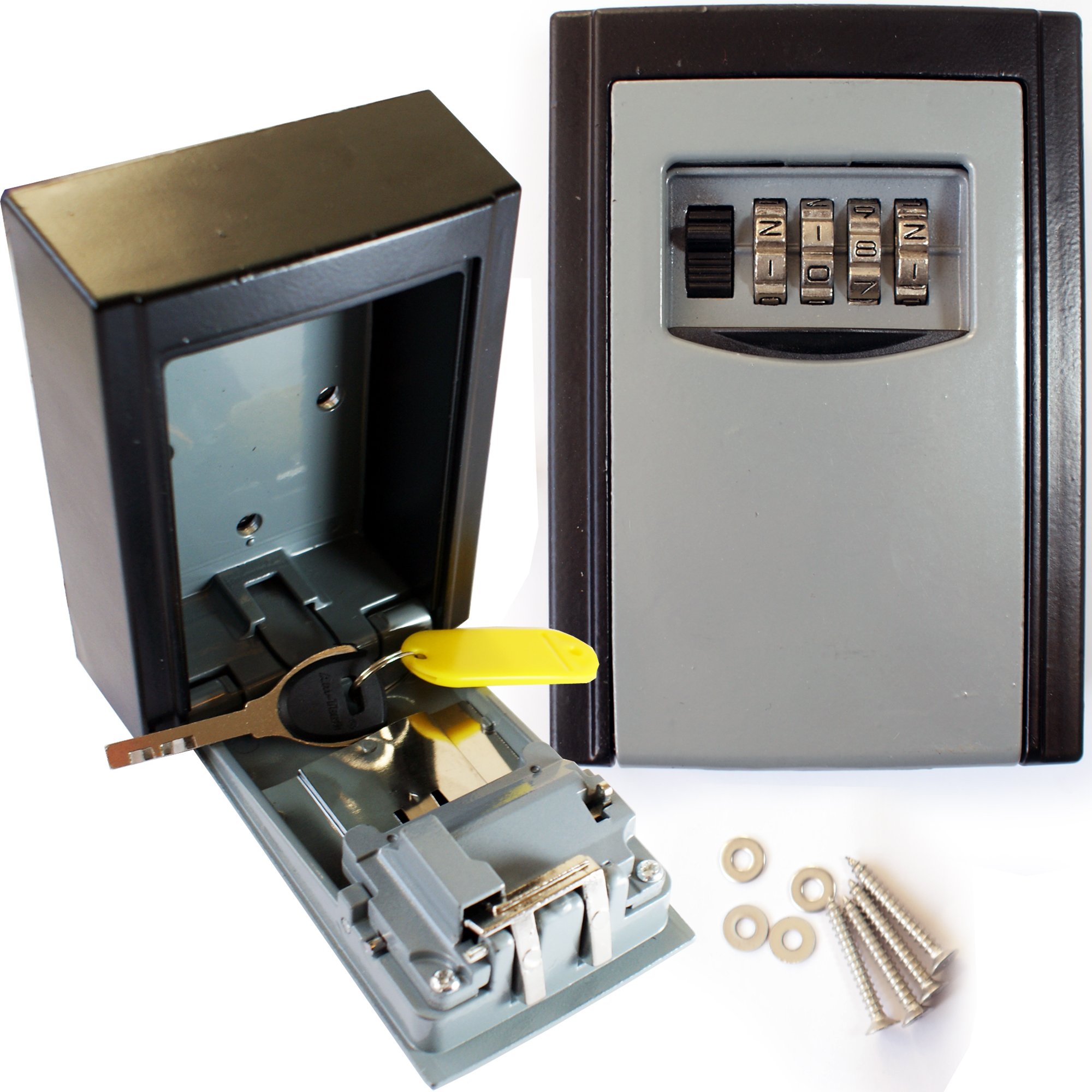 4 Digit Security Key Safe/Lock –Weather Resistant Outdoor Rated Wall Mounted Box