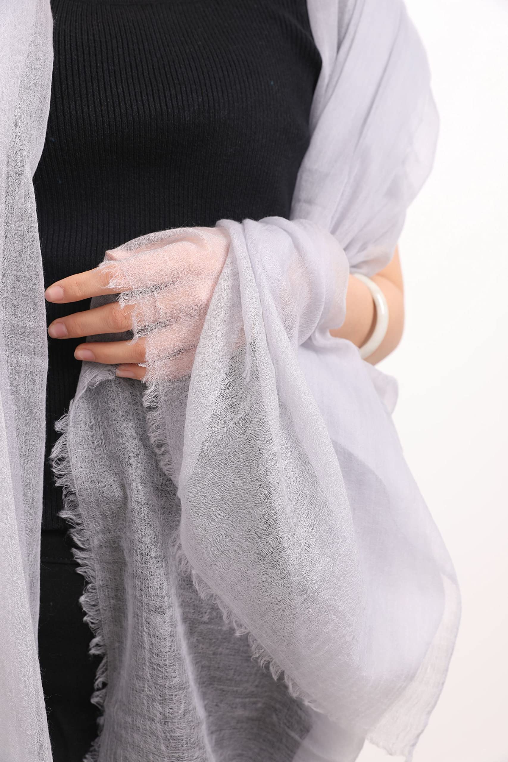Damas Estola de Cachemira Bufanda Pashmina 100% Cachemira Fina 200 Hilos