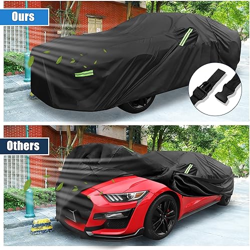 Miniatura 4 de X AUTOHAUX Funda para Ford para Mustang GT/Bullitt/ECOBOOST para Ford Mustang GT/Bullitt/ECOBOOST 1994-2021 Protección para todo tipo de clima con